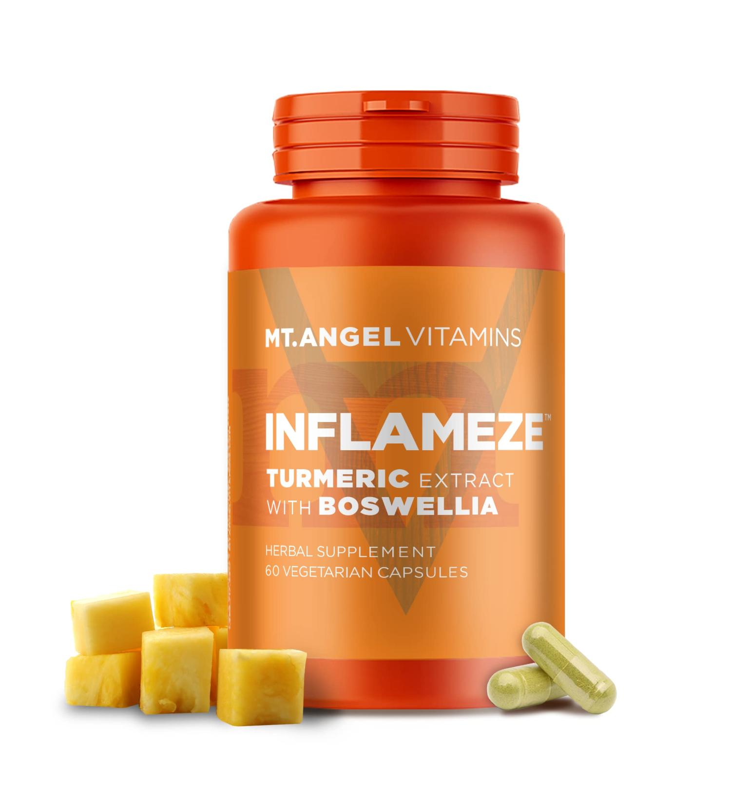Inflameze Muscle Recovery Supplement with Turmeric and Boswellia Extract - Mt. Angel Vitamins - Buy Online on GoSupps.com