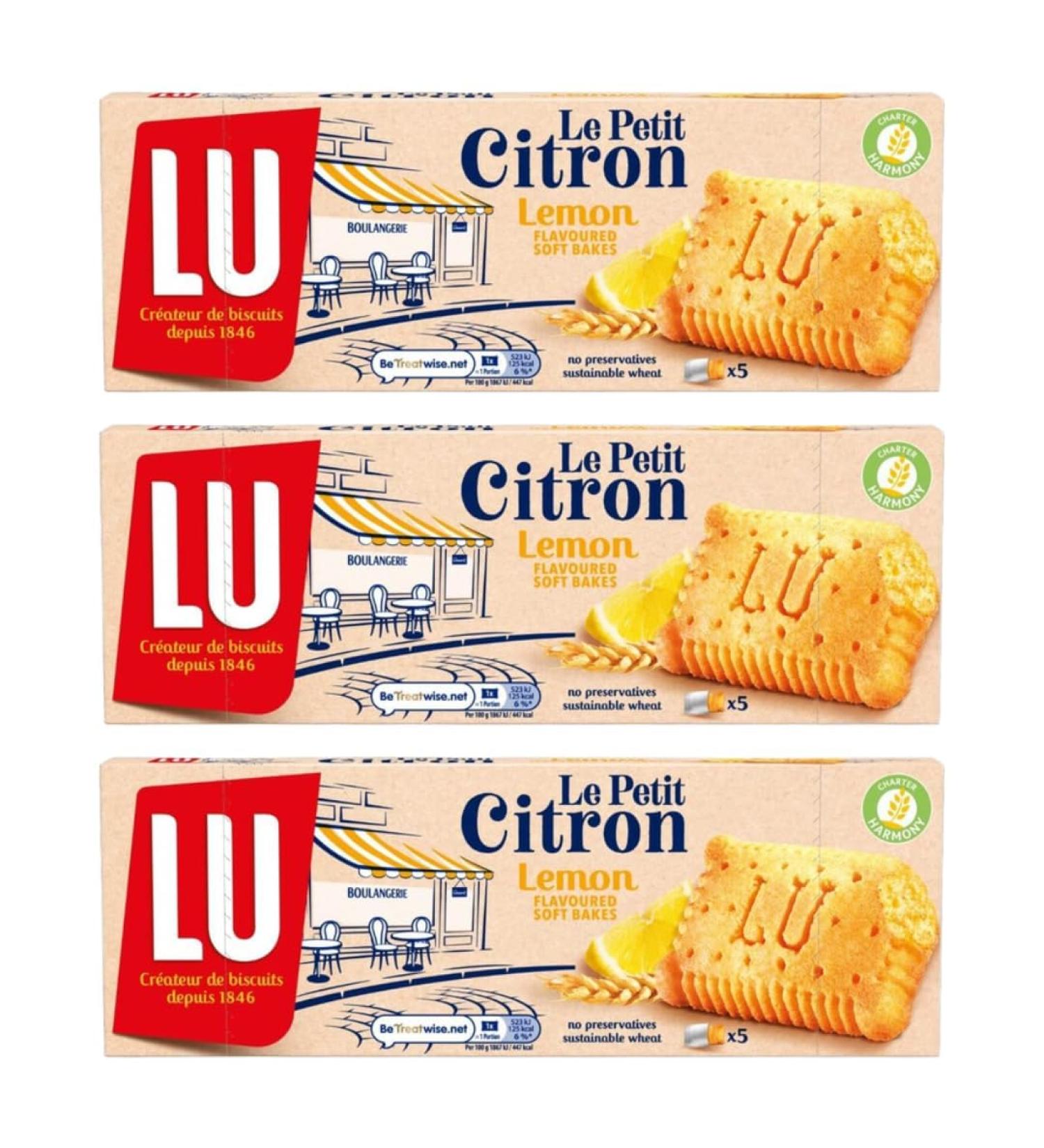 French Biscuit Bundle Consisting of LU Petit Citron Lemon Soft Bakes Biscuits 140g (3 Pack) - Buy Online on GoSupps.com