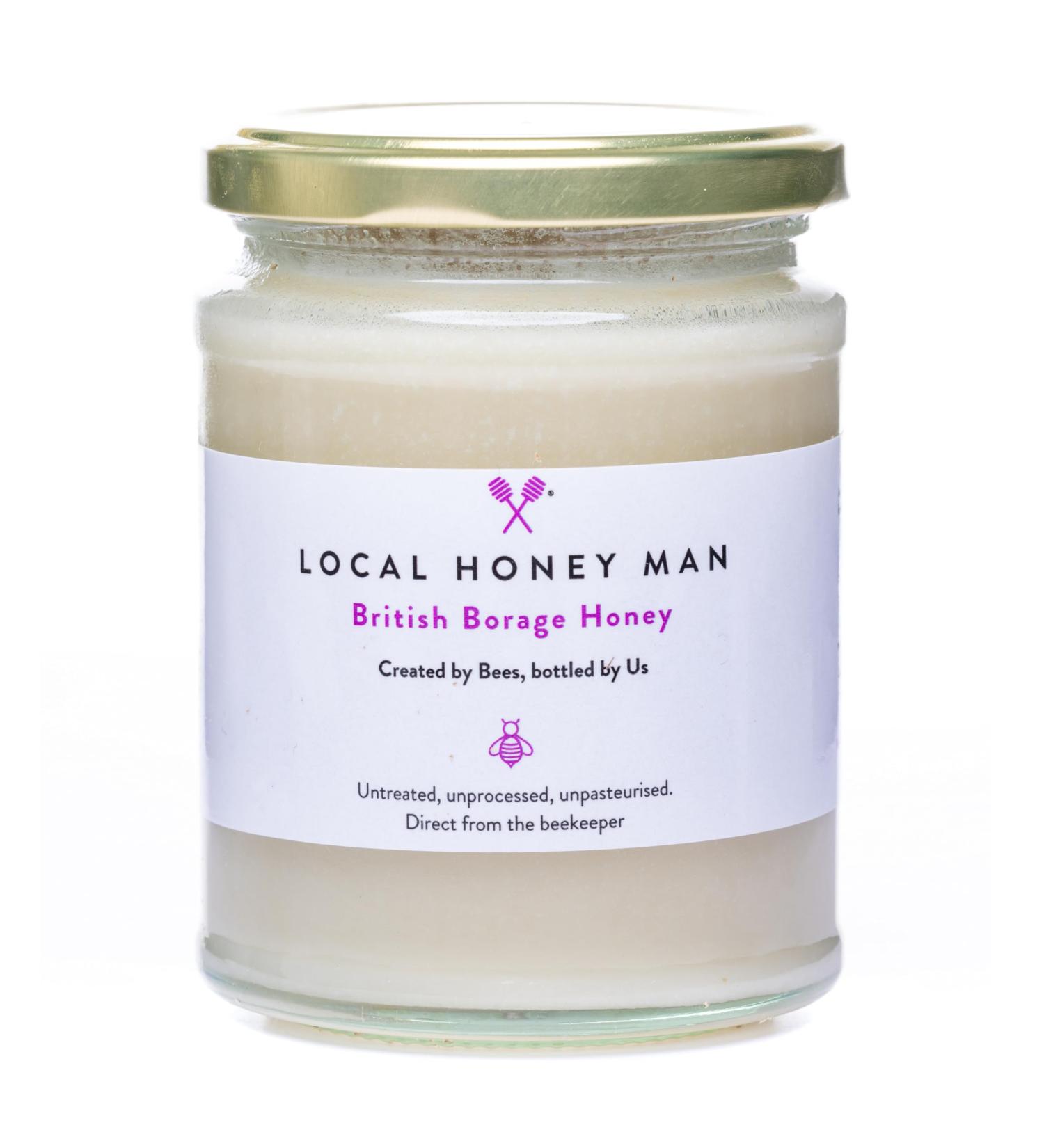 Local Honey British Man/Local Unpasteurized British Borage Honey 340g - Buy Online on GoSupps.com