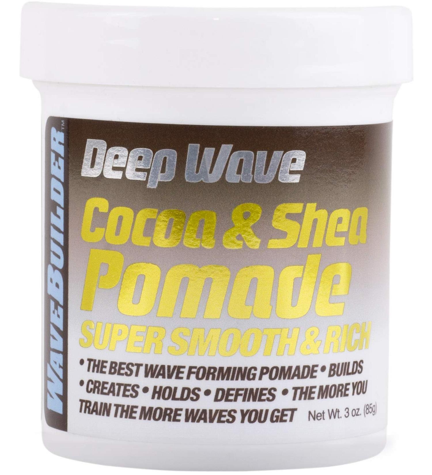 WaveBuilder Cocoa Shea Pomade 3 Oz - Super Smooth & Rich Formula for Healthy Hair Waves - Buy Online on GoSupps.com