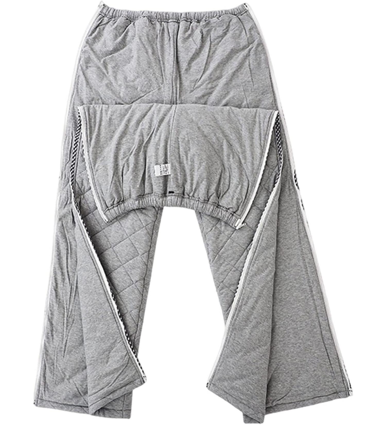 Shop Daily Wear Incontinence Nursing Pants for Postoperative Comfort - Grey XXL | Ideal for Injured & Fractured Men - Buy Online on GoSupps.com
