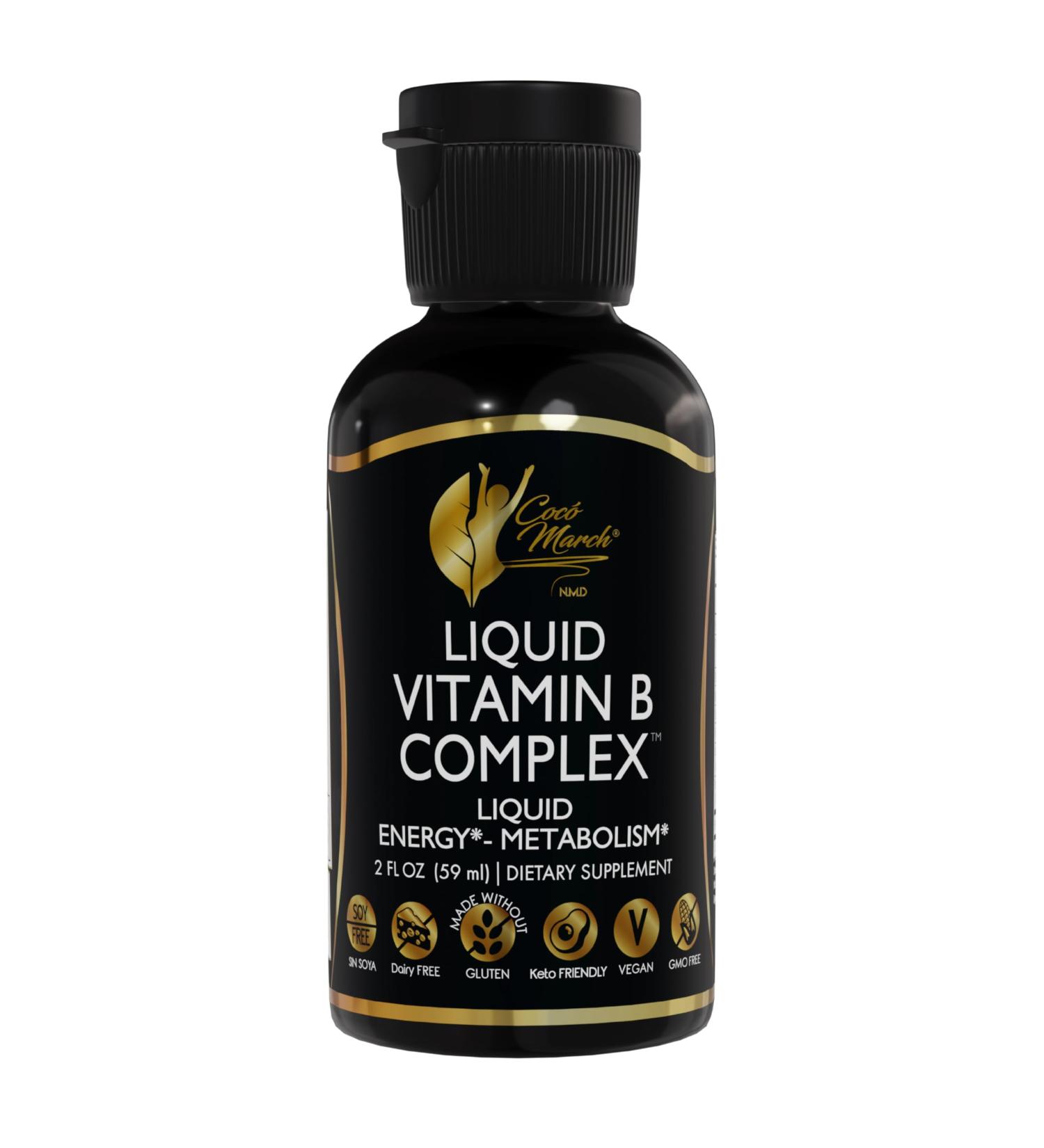 Coc March N.M.D Liquid Vitamin B Complex with B1, B2, B6, B12 & Vitamin C Energy, Metabolism & Immune Support Vitamins for Women & Men Vegan, Gluten Free, Soy & Dairy Free 2 Fl Oz (59 mL) Liquid Vitamin B - Buy Online on GoSupps.com