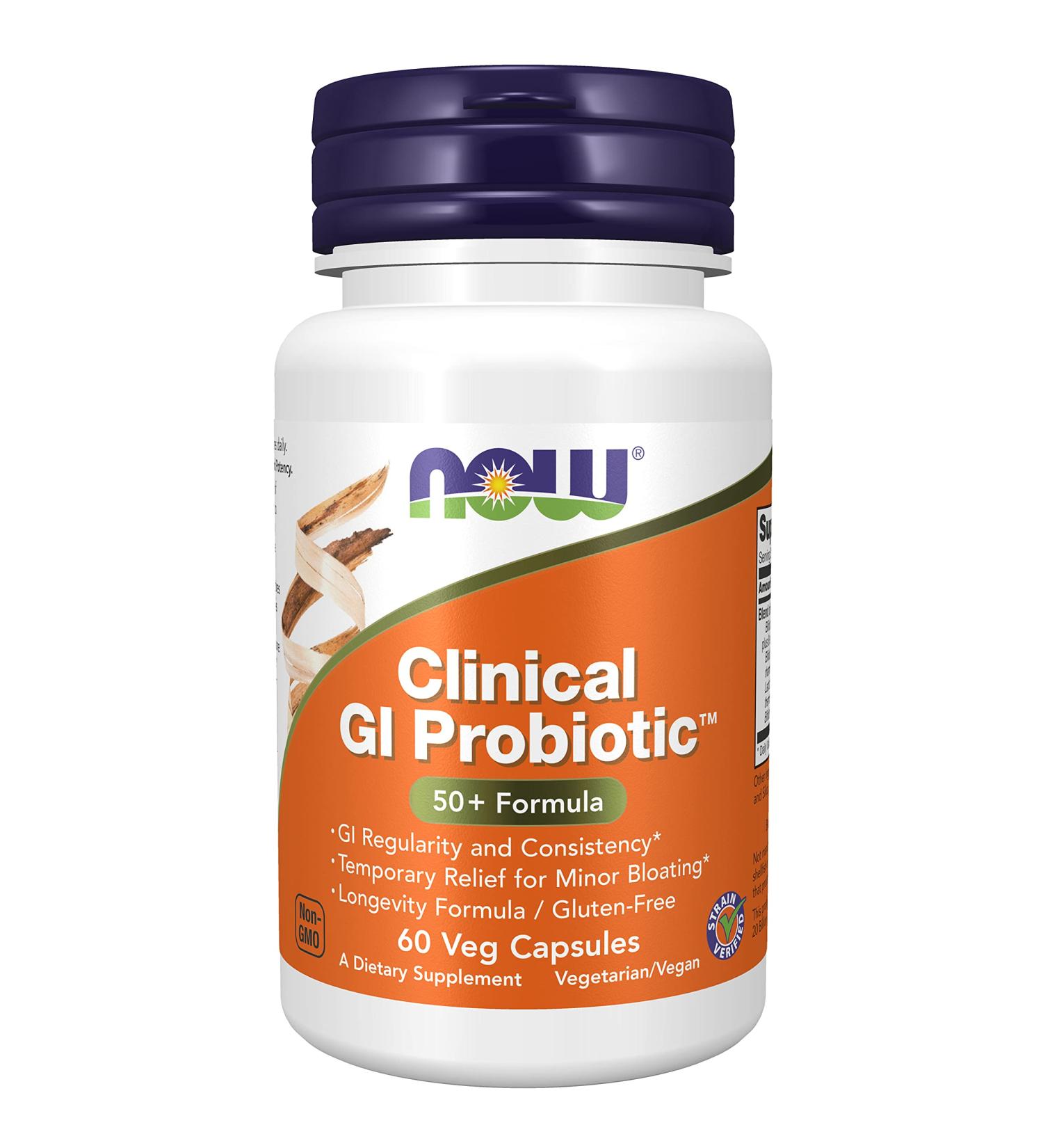 Now Foods Clinical GI Probiotic 50+ | 60 Veg Capsules for Digestive Health - Buy Online on GoSupps.com