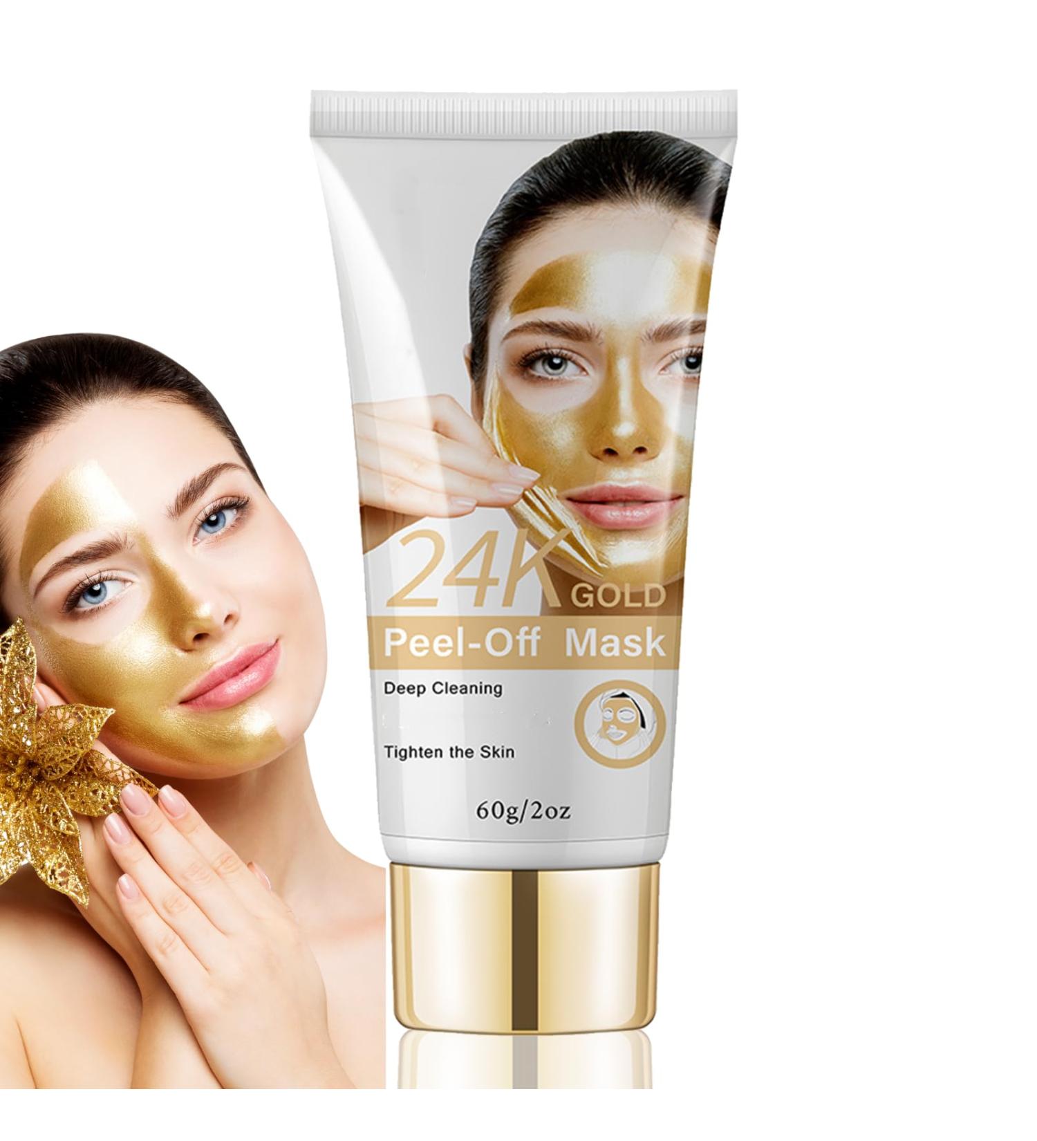 Peel off Face Masks - 24k Gold Face Masks Beauty - Anti Wrinkle Face Mask - Hydrating Face Mask - Deep Cleansing Clay Face Mask - Moisturizing Sheet Masks - Nourishing Smoothing Skin 60g - Buy Online on GoSupps.com
