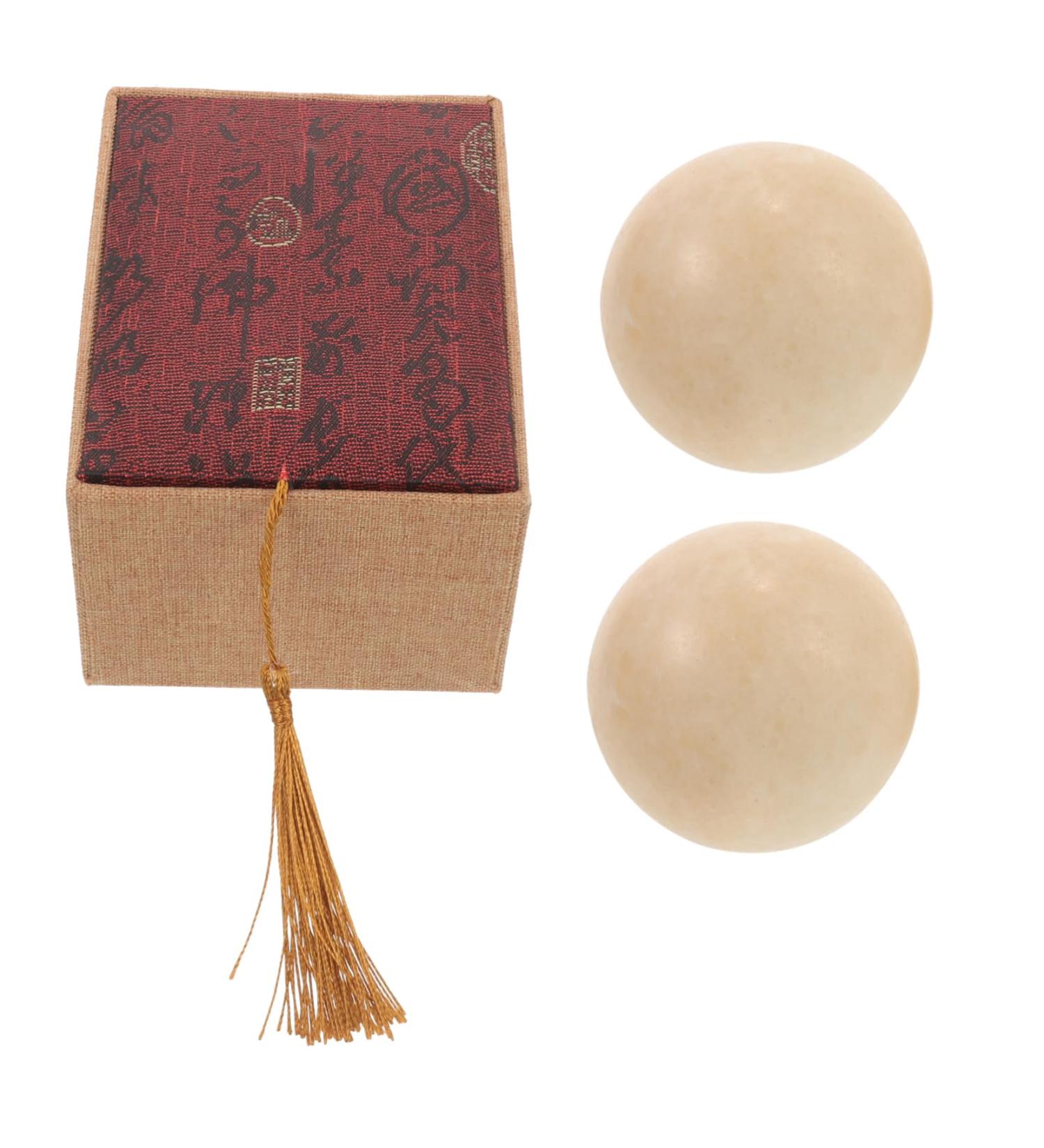 Buy Soesfoufu 1 Set Jade-Fitness Handballs | Chinese Massage Balls for Relaxation & Wellness - Buy Online on GoSupps.com