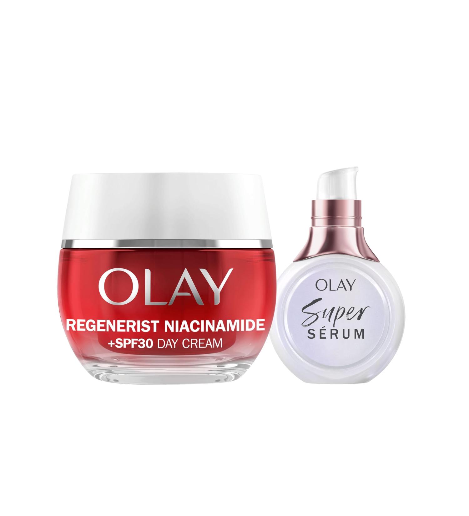  Olay Olay Niacinamide + SPF30 Day Moisturizer 50ml & Super Serum 5 Benefits in 1 15ml Pack of 2 Units Firmer & Hydrated Skin - Buy Online on GoSupps.com