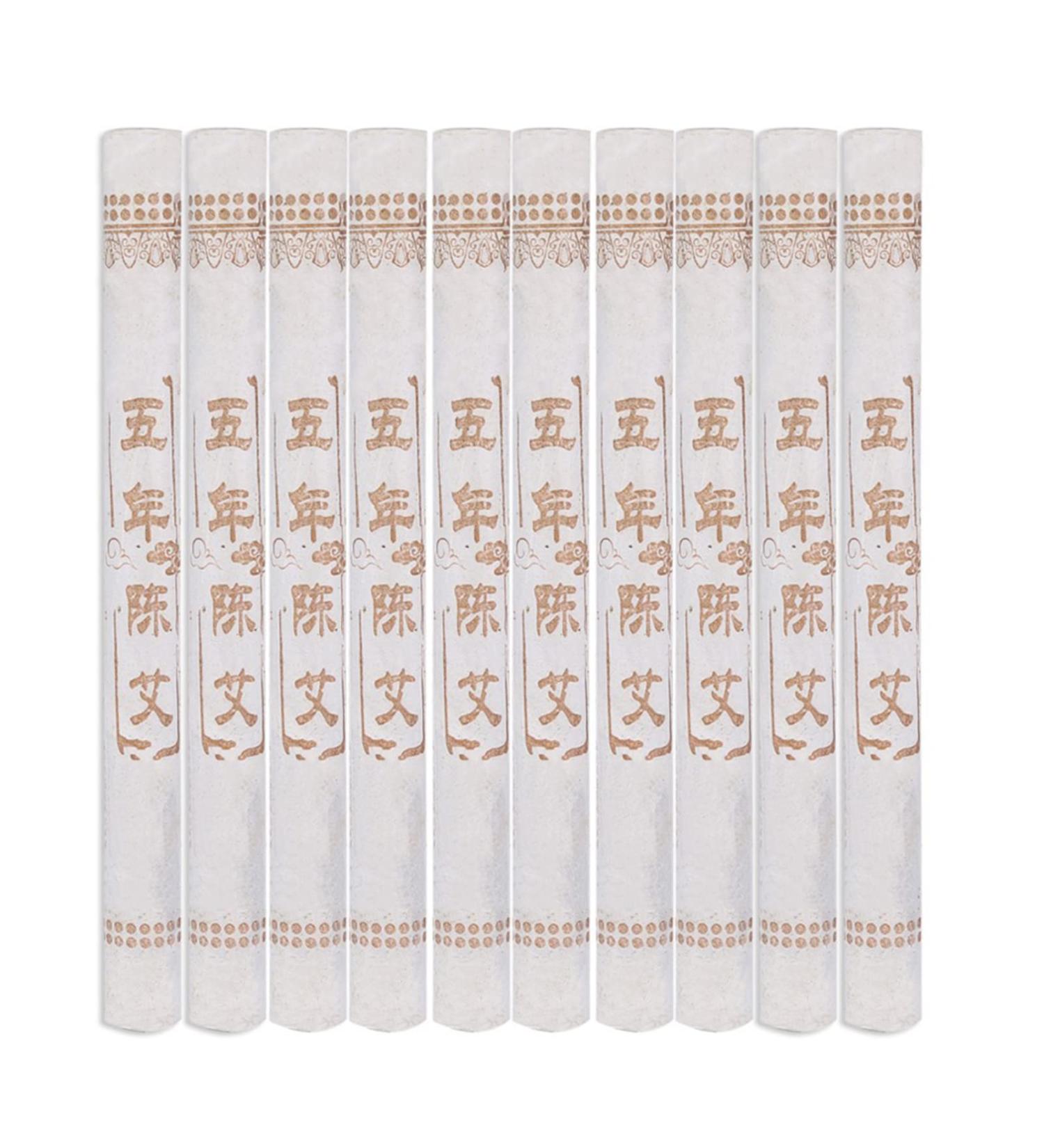 10pcs Moxa Rolls for Acupuncture - 5 Years Old Pure Moxibustion Sticks for Body Care & Massage - Buy Online on GoSupps.com