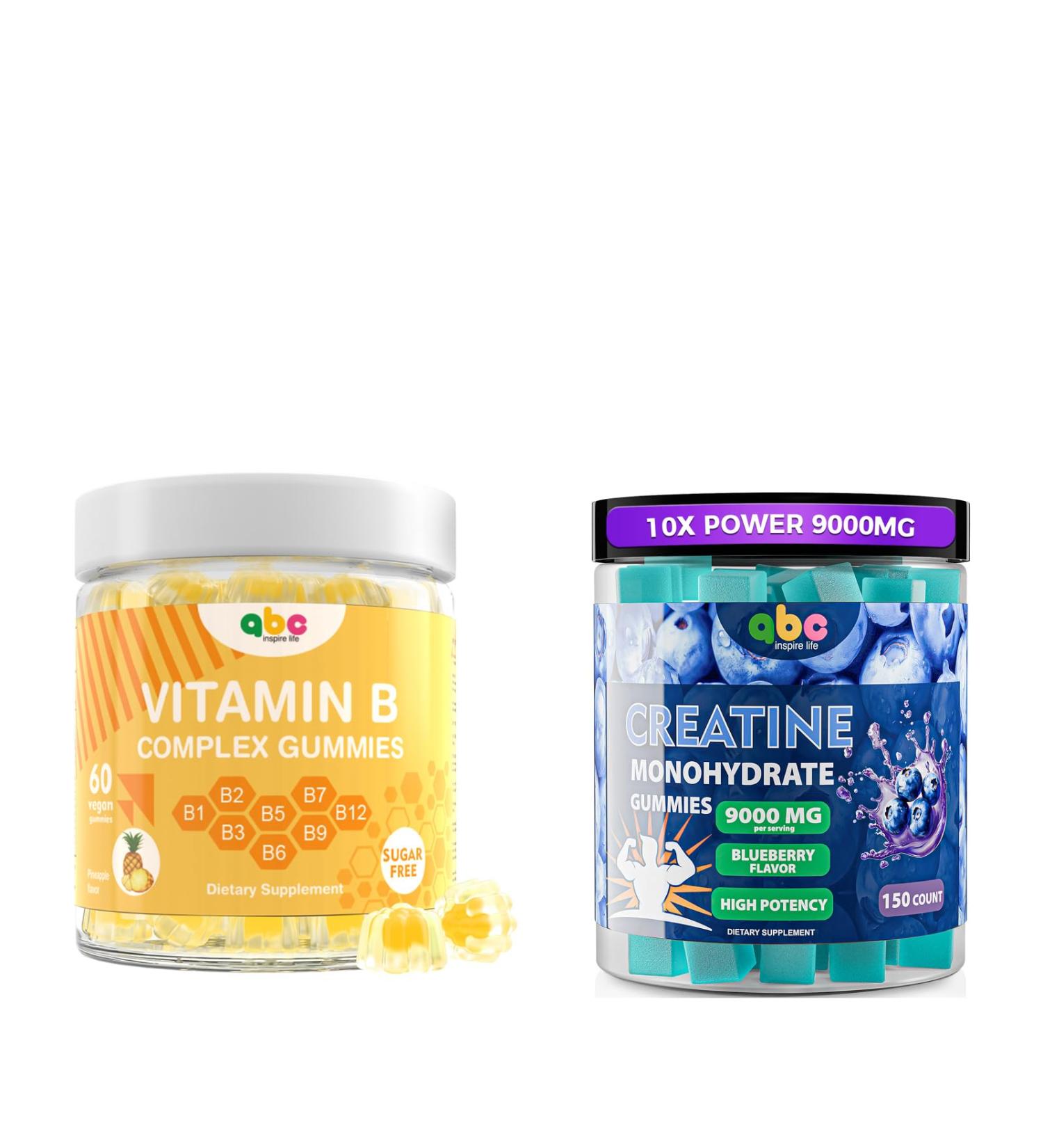 NEWOLITE Creatine Monohydrate Gummies 9000mg for Men Vitamin B Complex Gummies for Adult - Buy Online on GoSupps.com