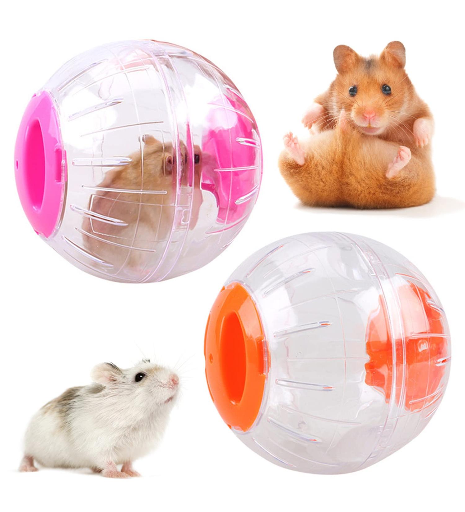 2 Pieces Hamster Running Balls Small Animal Exercise Balls Transparent Hamster Balls for Relieves Boredom and Increases Activity - Buy Online on GoSupps.com
