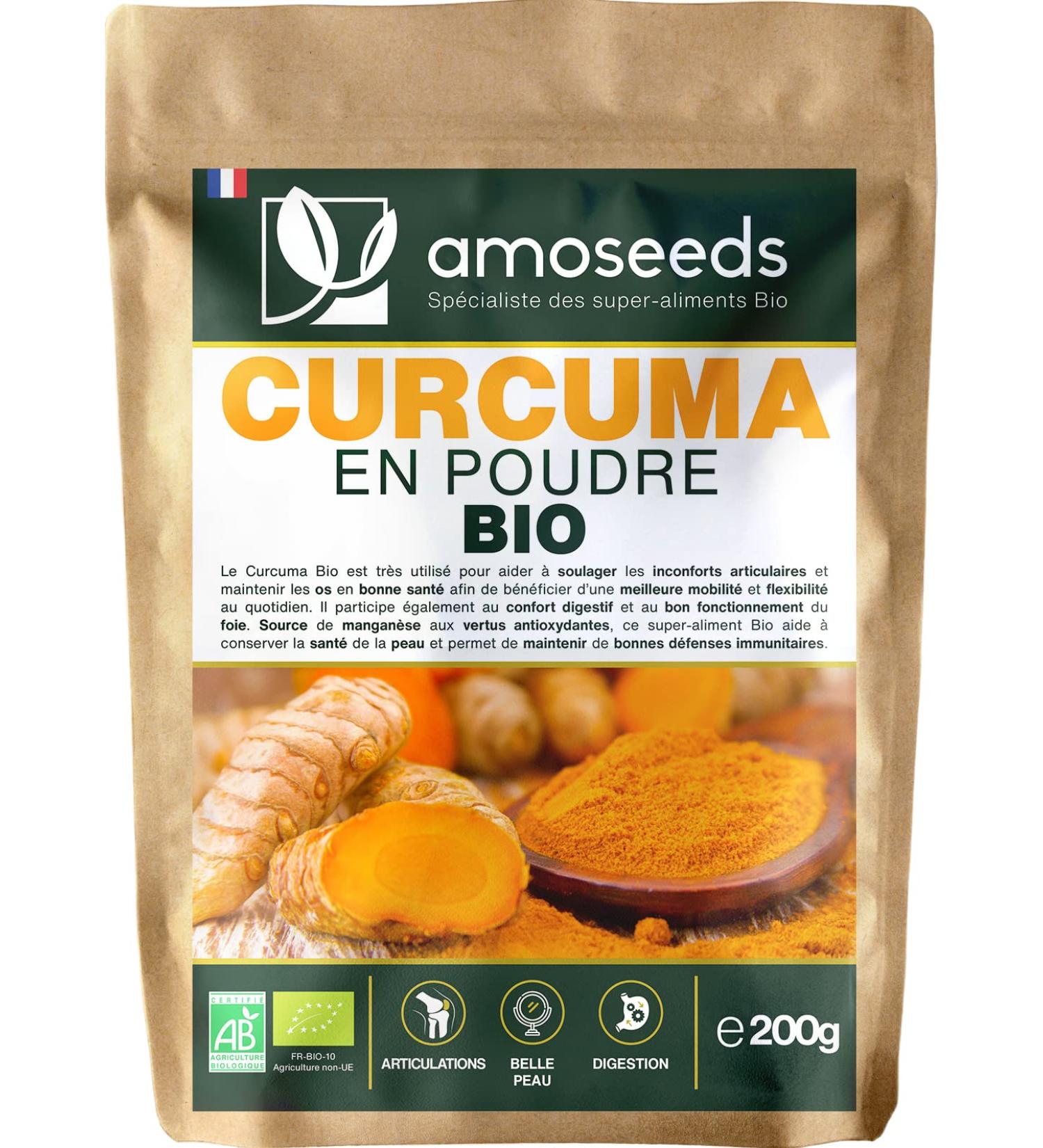 Organic Turmeric Powder 200G | 3% Curcumin | Joints Mobility Digestion Skin | Top Quality - Buy Online on GoSupps.com