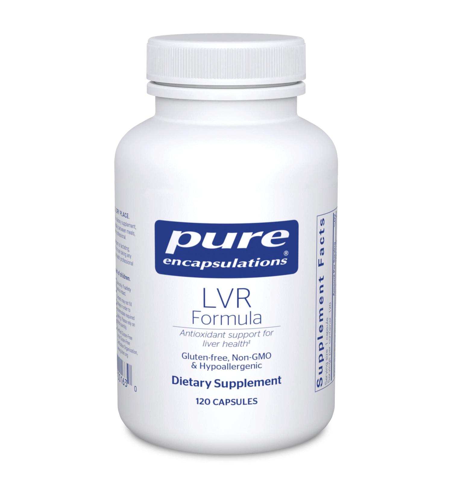 Pure Encapsulations LVR Formula 120 Capsules | Liver Cell Health Antioxidant Support - Buy Online on GoSupps.com