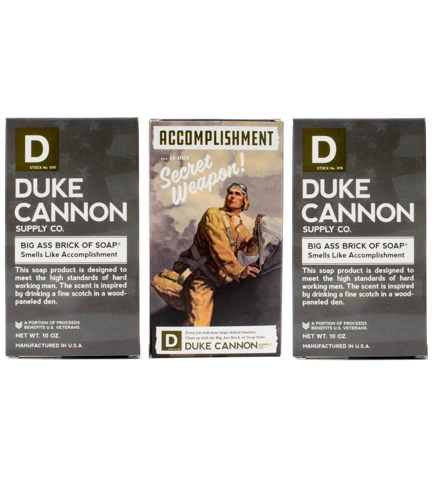 Duke Cannon Supply Co. WWII Collection Big Ass Brick of Soap Bar for Men - Bergamot & Black Pepper 3-Pack 10 oz - All Skin Types - Buy Online on GoSupps.com