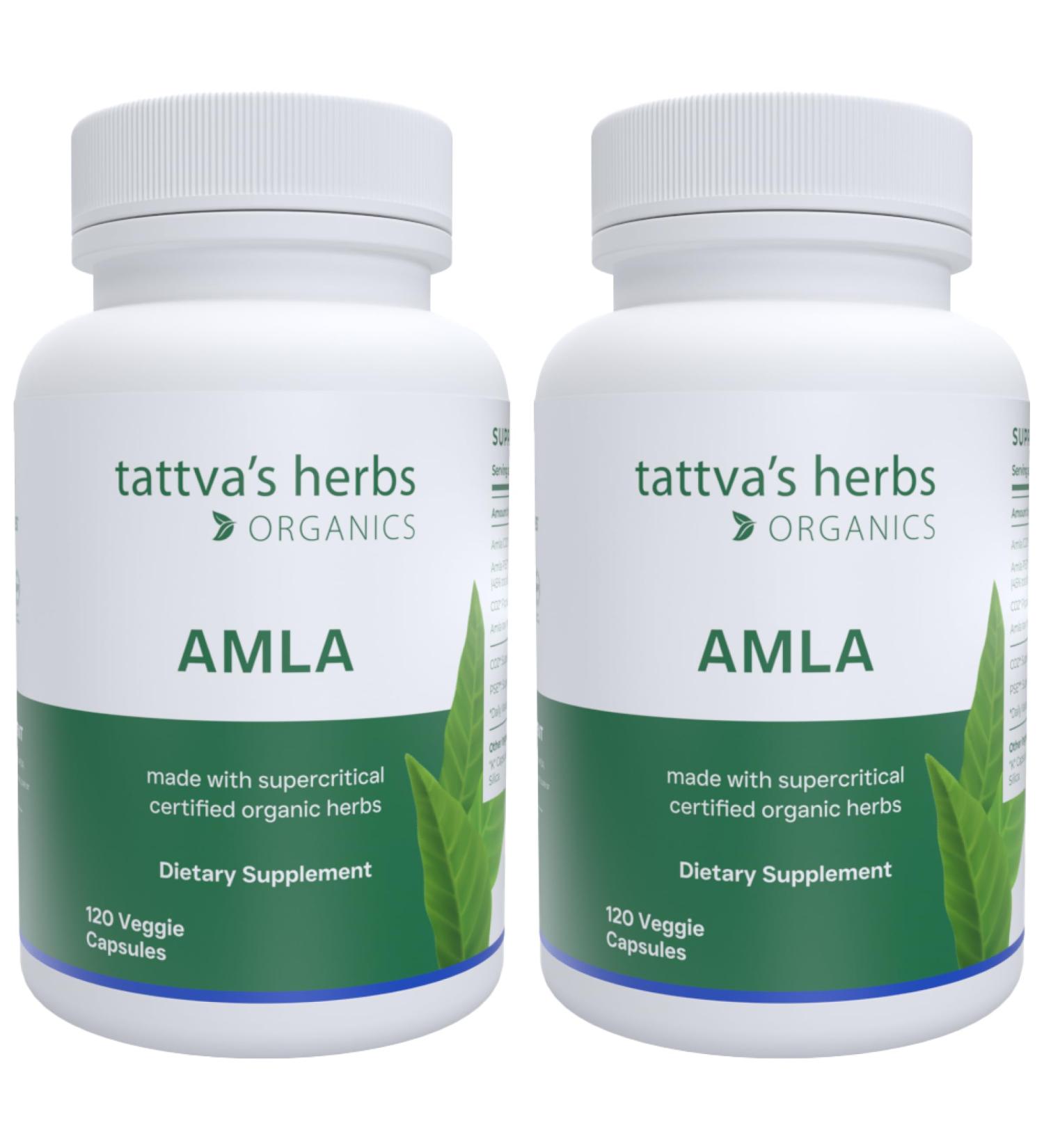 Tattva's Herbs Superfruit Amla Supplement Vitamin C Supplement Amla Powder Capsules Amla Oil Capsules Antioxidant Support Gooseberry Supplement 240 Count (2 Pack) 25 Years of Premium Service - Buy Online on GoSupps.com