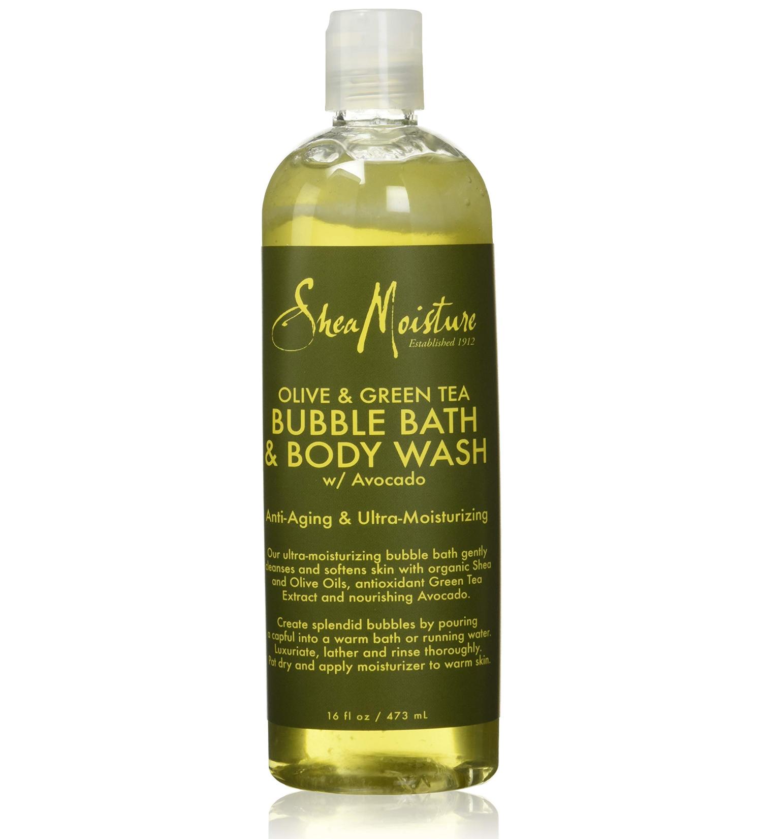 Shea Moisture Olive & Green Tea Bubble Bath & Body Wash 16 Oz - Nourishing Moisturizer for All Skin Types | Shop Internationally - Buy Online on GoSupps.com