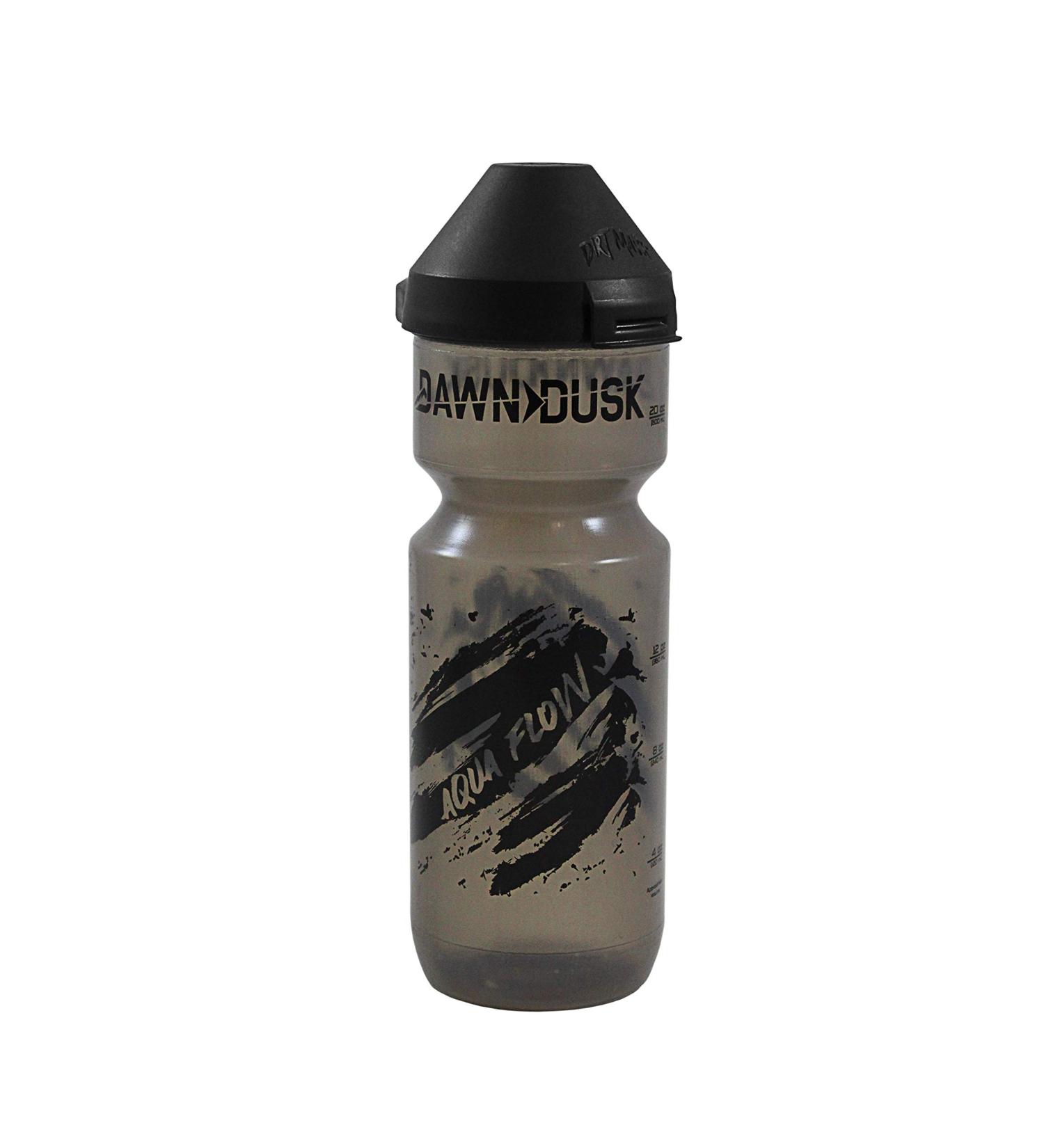 Dawn to Dusk Aqua Flow 25 oz Calibrated Water Bottle with Dirt Cap - Stay Hydrated All Day! - Buy Online on GoSupps.com