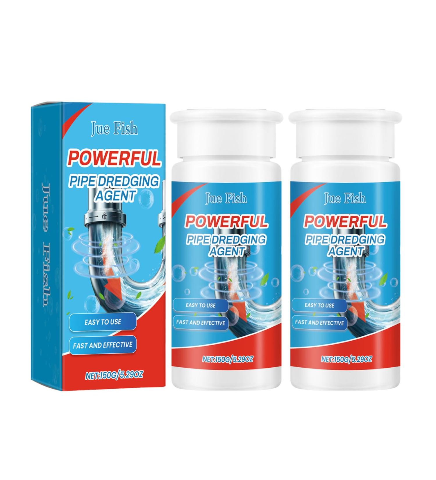 Pipe Dredging Agent Pipe Unblocking Cleaner Powerful Drainage Unblocking Cleaner (2pcs) - Buy Online on GoSupps.com