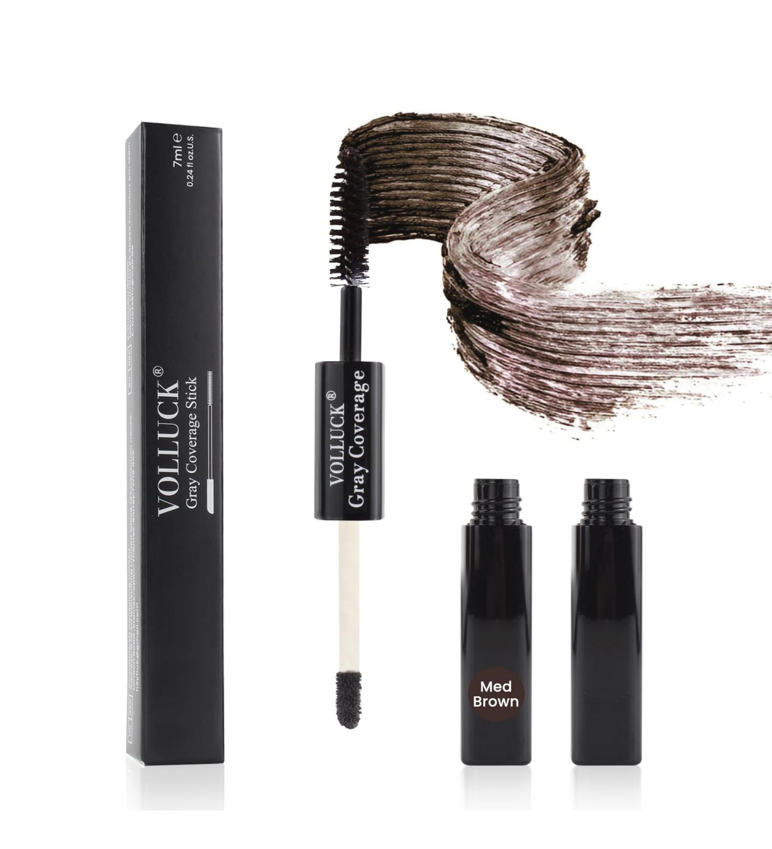 VOLLUCK Retouche Racines Cheveux Mascara Cheveux Blanc 2-en-1 Double Embout Couvre Instantan ment les Cheveux Gris Effet Naturel 7 ML (Marron Moyen 7 ml (Lot de 1)) Marron Moyen 7 ml (Lot de 1) - Buy Online on GoSupps.com