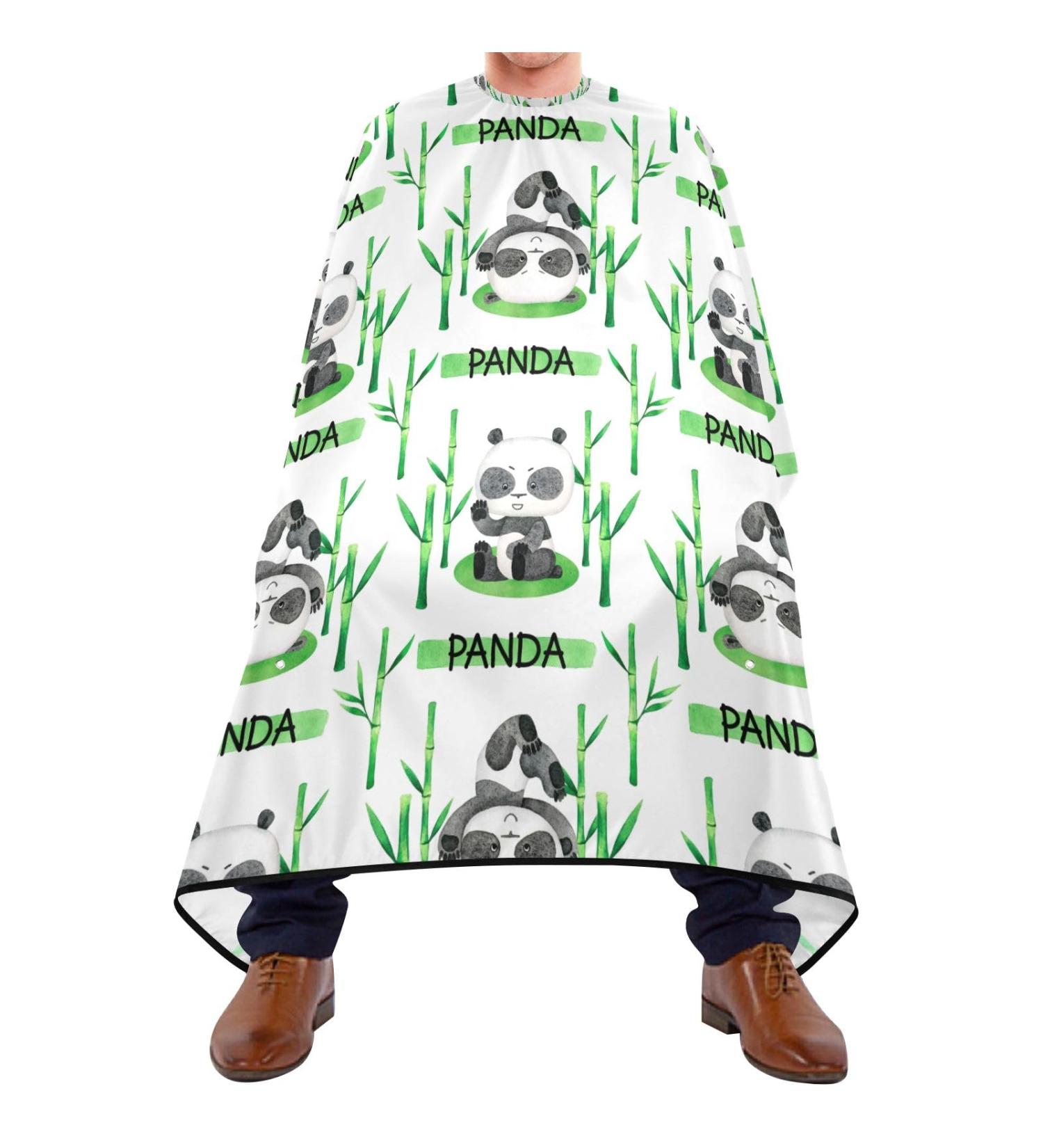 Waterproof Barber Cape - Cute Panda & Cheetah Haircut Bib for Men & Women | Unisex Hair Cutting Cape - Buy Online on GoSupps.com