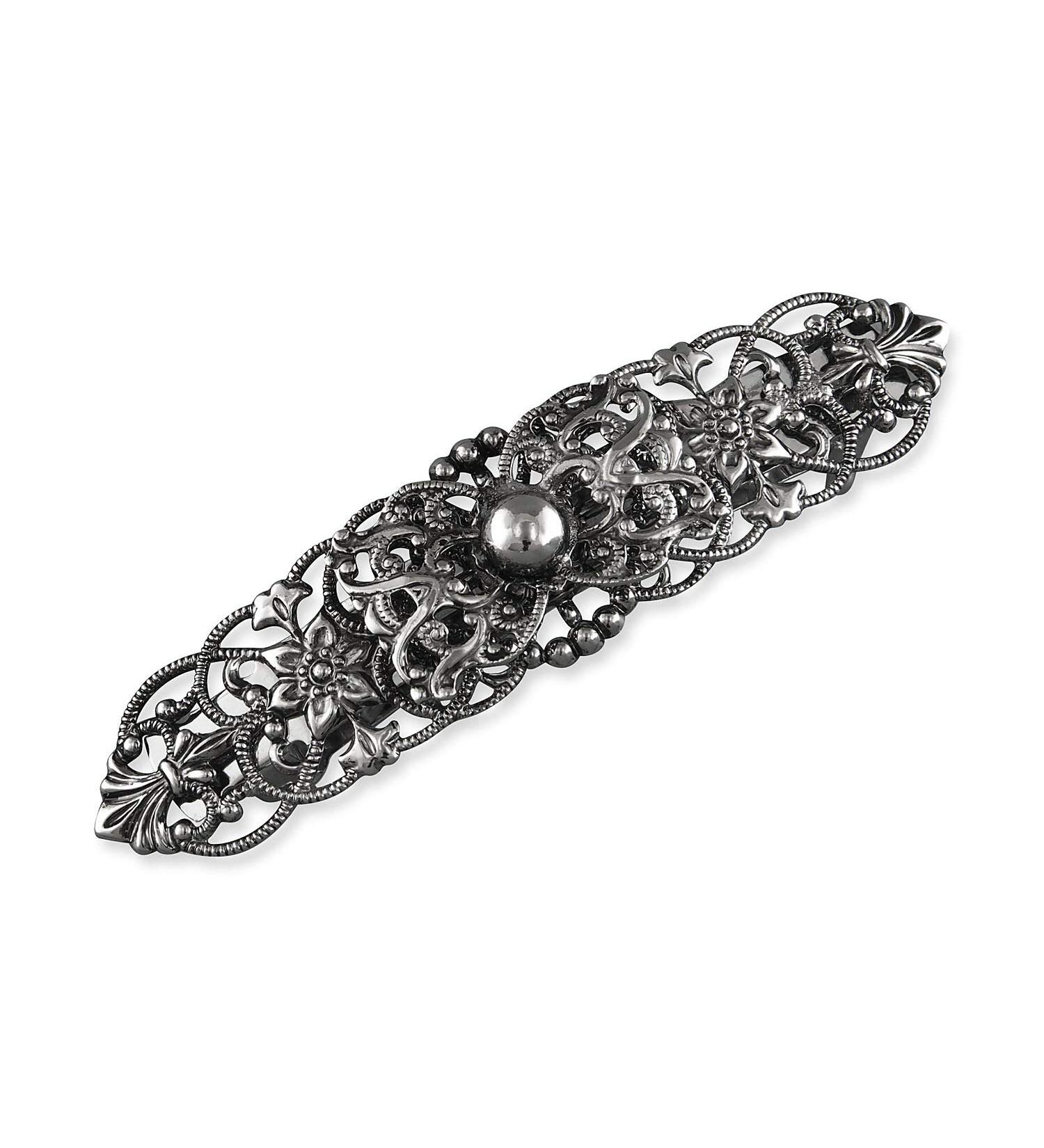 Rivelle Vintage Silver Hair Clip for Ladies - 6.8 cm Traditional Wedding Hair Accessory - Buy Online on GoSupps.com