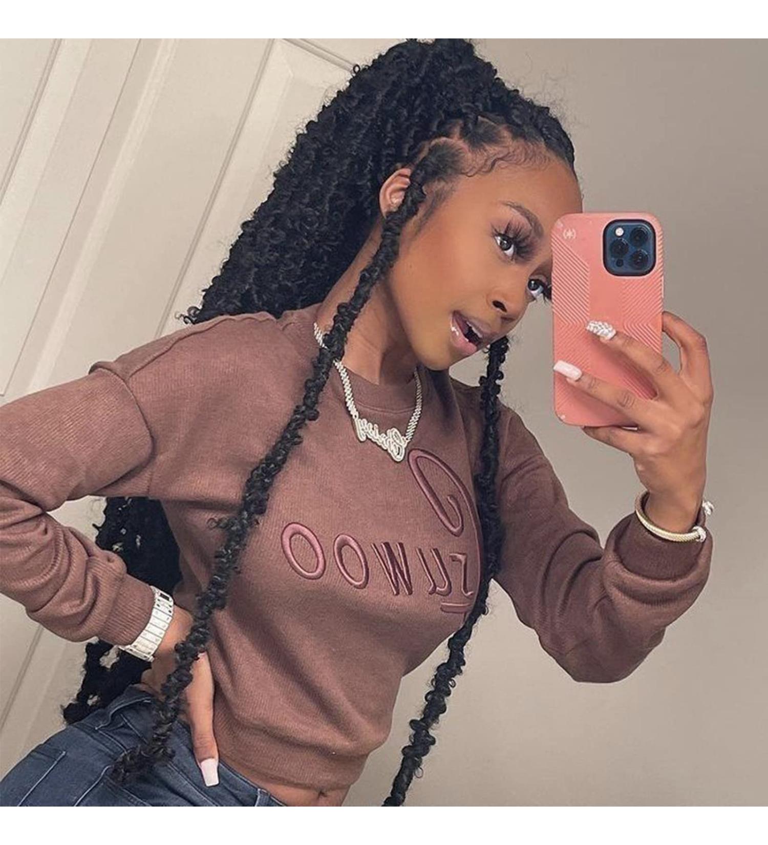 30 Inch Butterfly Locs Crochet Hair 6Packs | Pre-Twisted Long Distressed Goddess Faux Locs | Pre-Looped Soft Synthetic Hair Extensions | 1B# Color - Buy Online on GoSupps.com