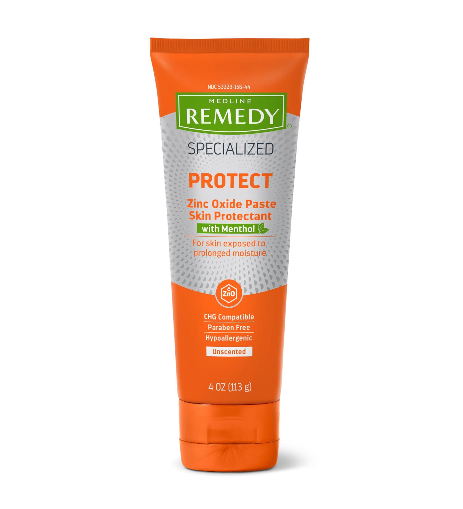 Medline Remedy Zinc Oxide Paste with Menthol - Unscented Hypoallergenic 4 oz for Diaper Rash & Incontinence Care - Soothing Protection - Buy Online on GoSupps.com
