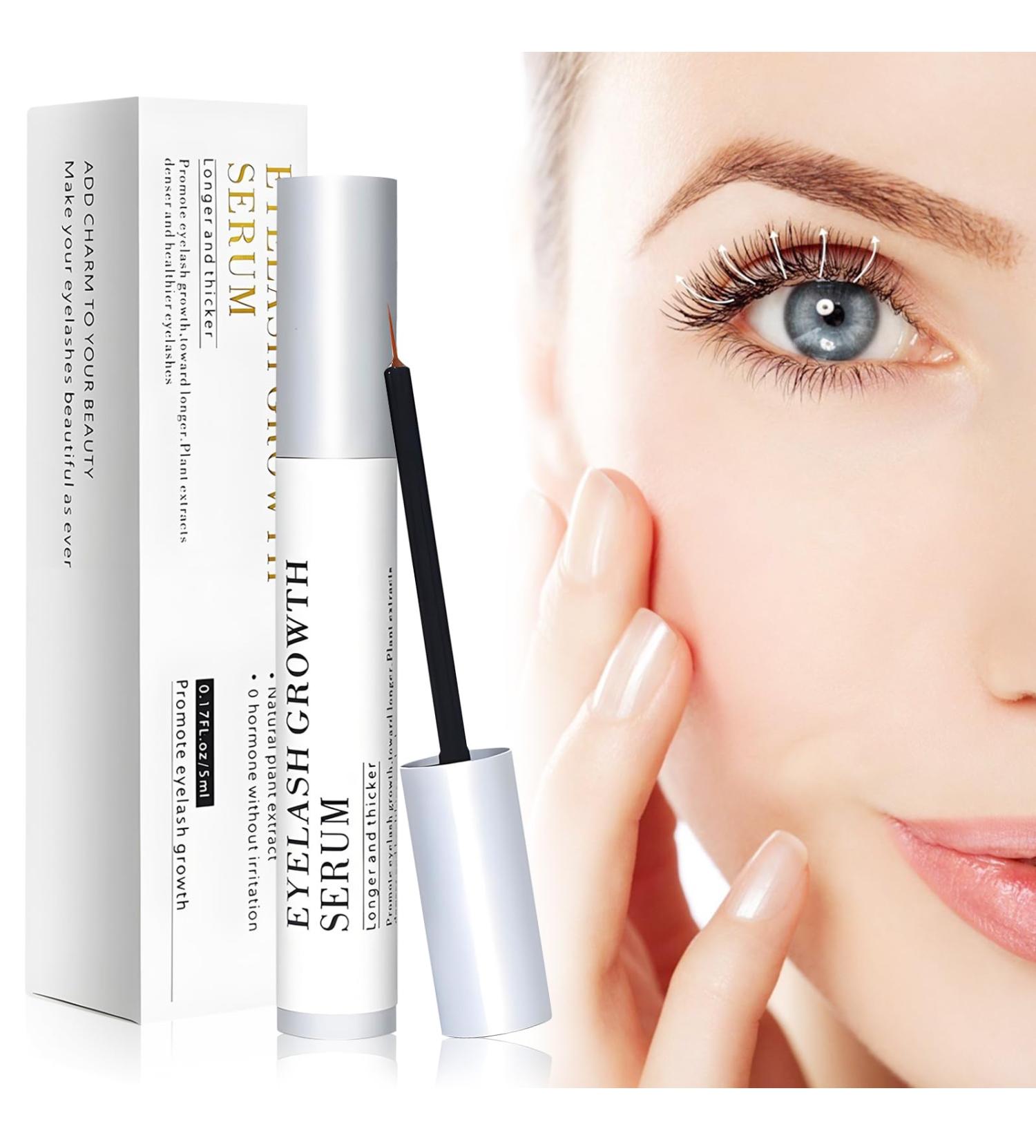 UieaMsio Eyelash growth serum eyebrow serum eyelash serum with longlasting effect eyelash serum for longer thicker and fuller growth 5 ml - Buy Online on GoSupps.com