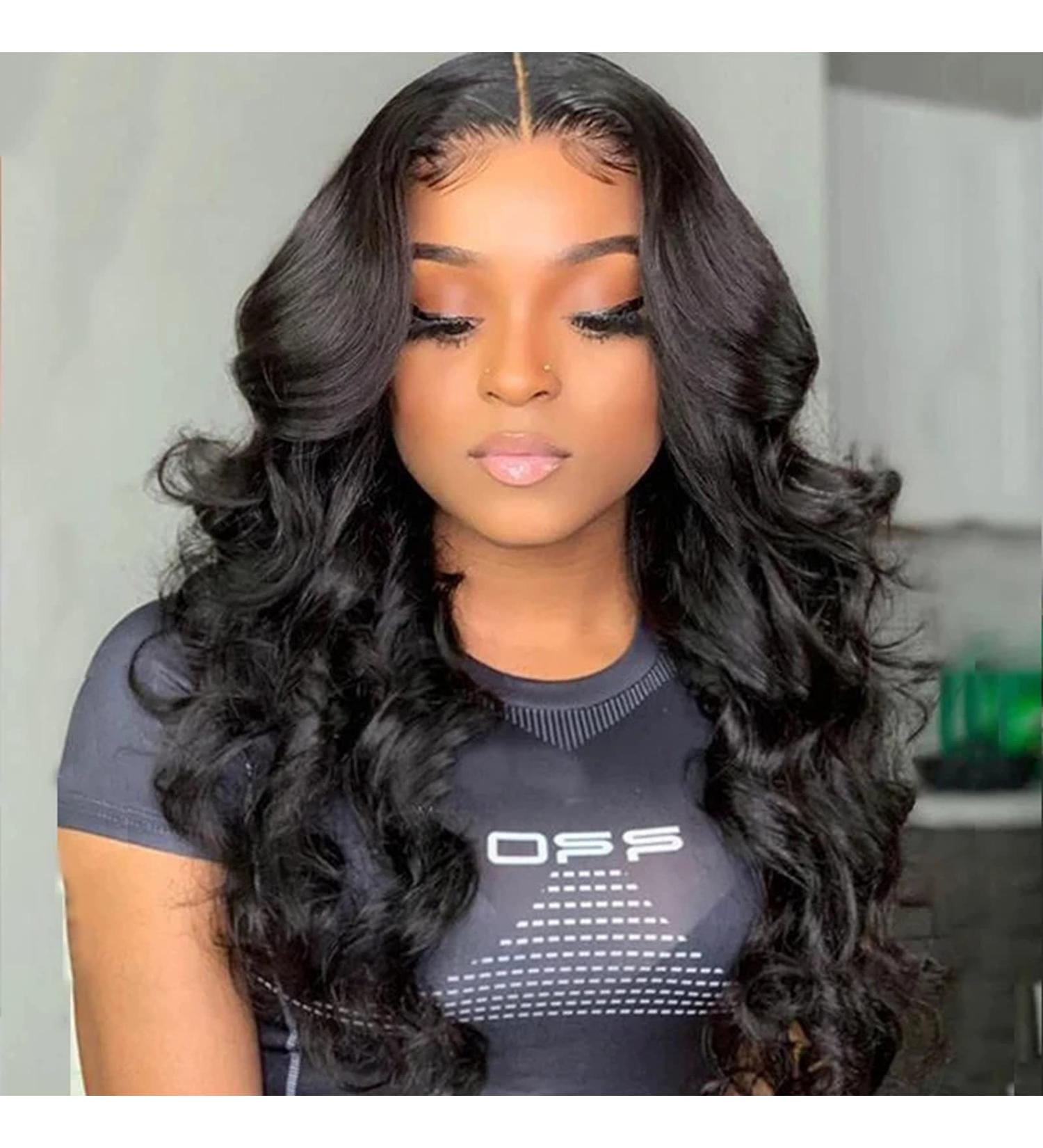 ISEE Hair 250% Density Brazilian Virgin Body Wave Wig | 20 Inch Pre Plucked Lace Closure Wig for Black Women with Baby Hair - Grade 9A Natural Black - Buy Online on GoSupps.com