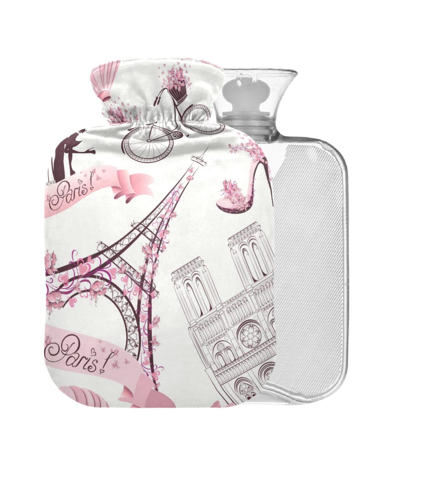 Romantic Journey in Paris: 1L Warm Bottle for Pain Relief - BPA-Free Heat & Cold Therapy Bag - Buy Online on GoSupps.com