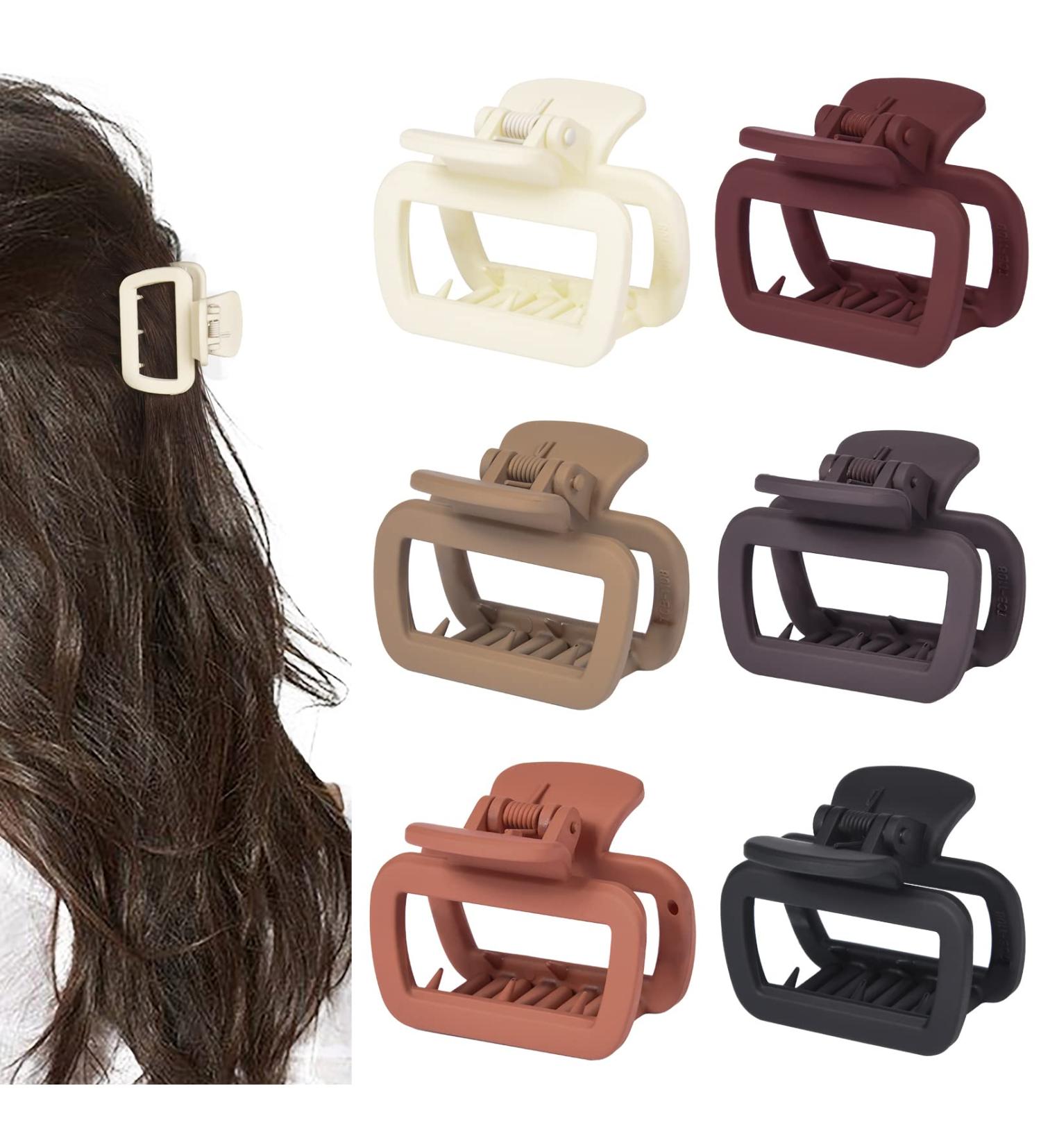 DEEKA 6 Pcs Medium Hair Clips - Neutral Matte Colors - Short Hair Accessories for Women and Girls - Buy Online on GoSupps.com