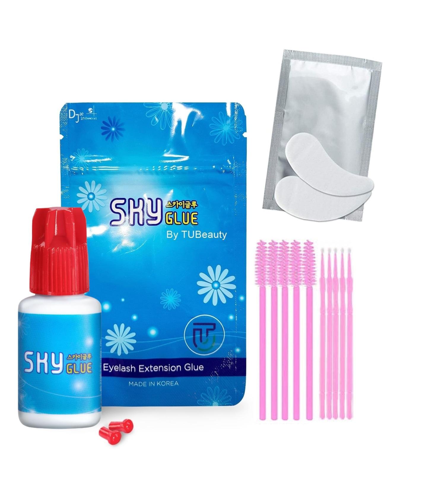 Buy Sky Glue S+ 5ml Strong Eyelash Extension Adhesive with Eye Pads & Brushes | Fast Drying & Long Lasting | TUBeauty - Buy Online on GoSupps.com