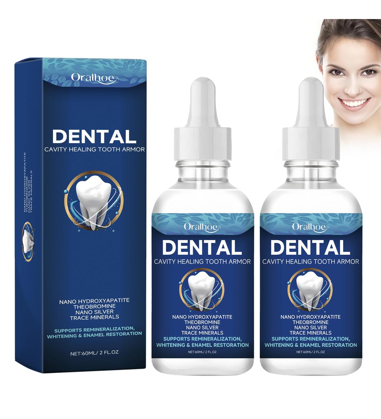 Cavity Healing Tooth Armor Liquid Enamel Support with Hydroxyapatite Helps Whiten Teeth Soothe Sensitivity 2 PCS - Buy Online on GoSupps.com