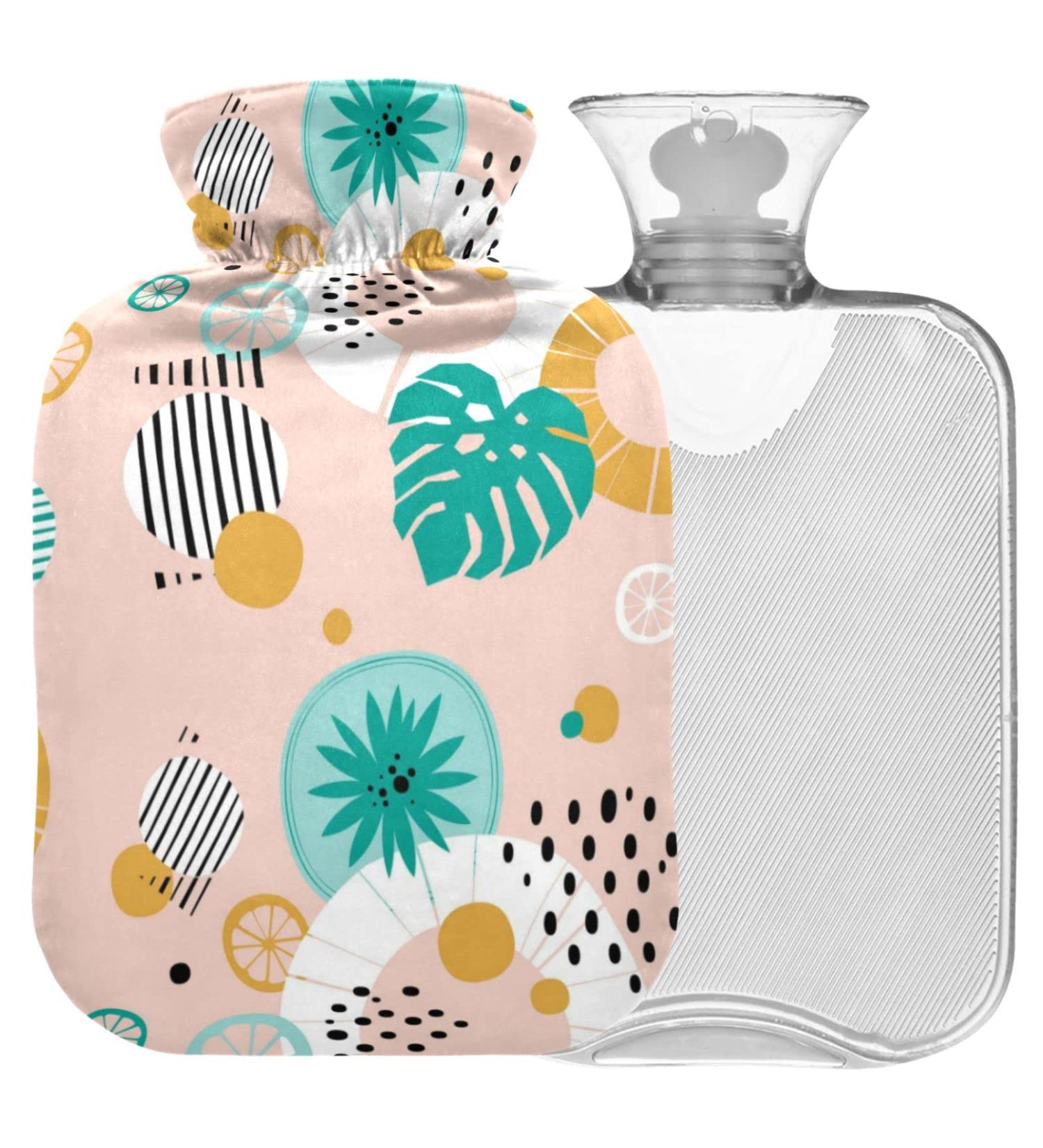 Buy Naanle Transparent Hot Water Bottle - 2L Tropical Palm Leaves for Menstrual Cramps & Pain Relief | Heat & Cold Therapy - Buy Online on GoSupps.com