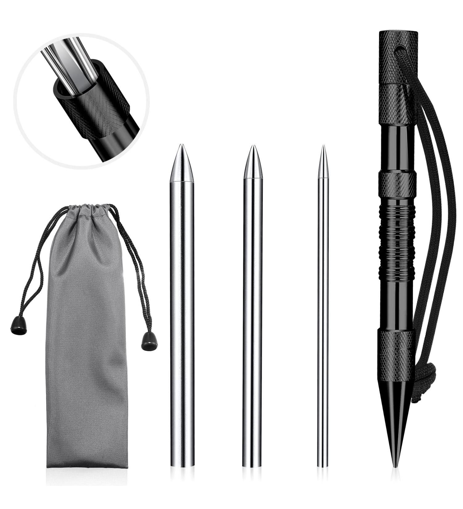 Paracord Knotters Tool Set with Marlin Spike, FID, Needle - Stainless Steel Paracord Tools for Bracelet Weaving - Black - Buy Online on GoSupps.com