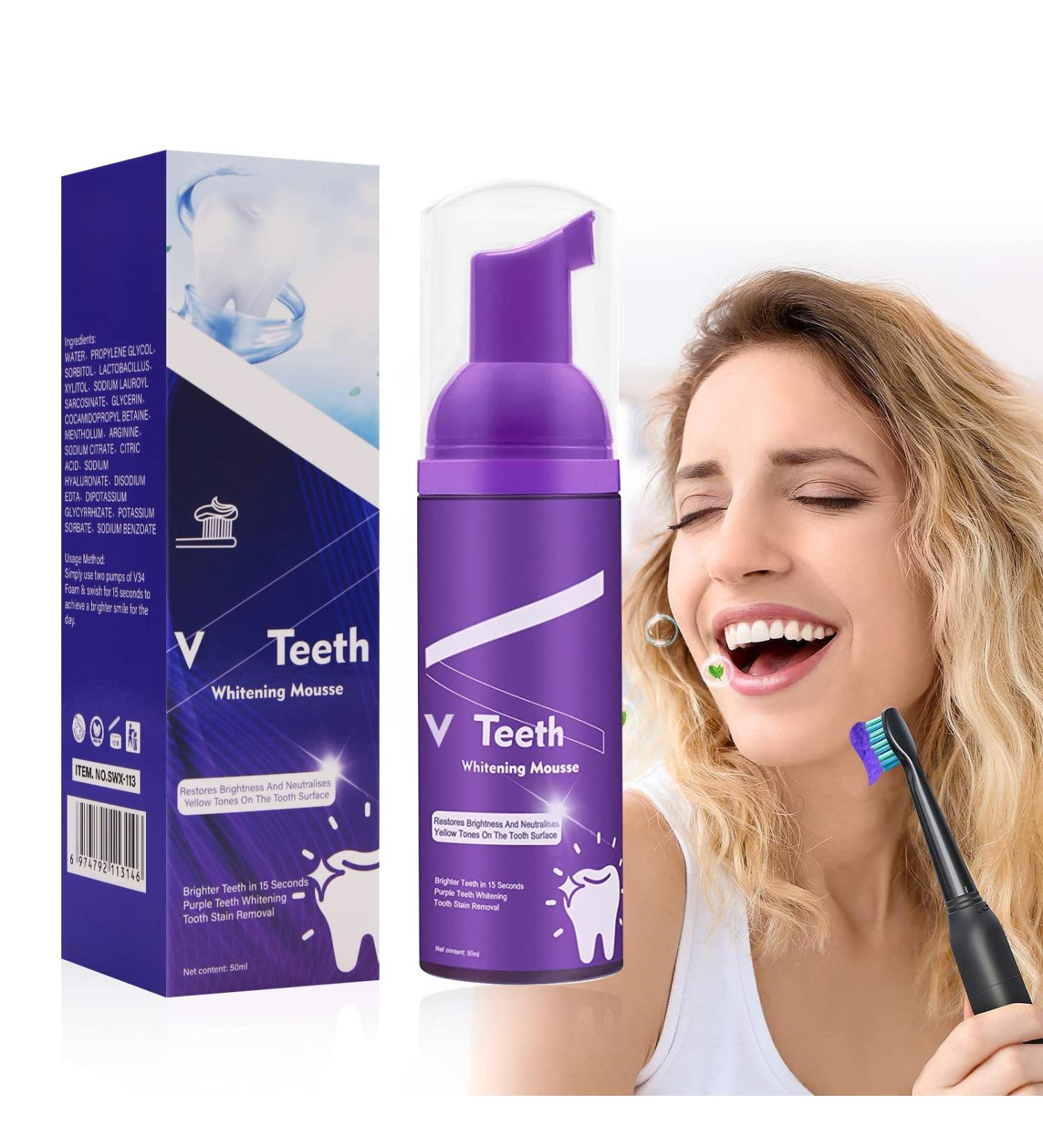 Violet Foam Toothpaste - 360 Deep Cleaning & Whitening Dental Care | Buy Internationally - Buy Online on GoSupps.com