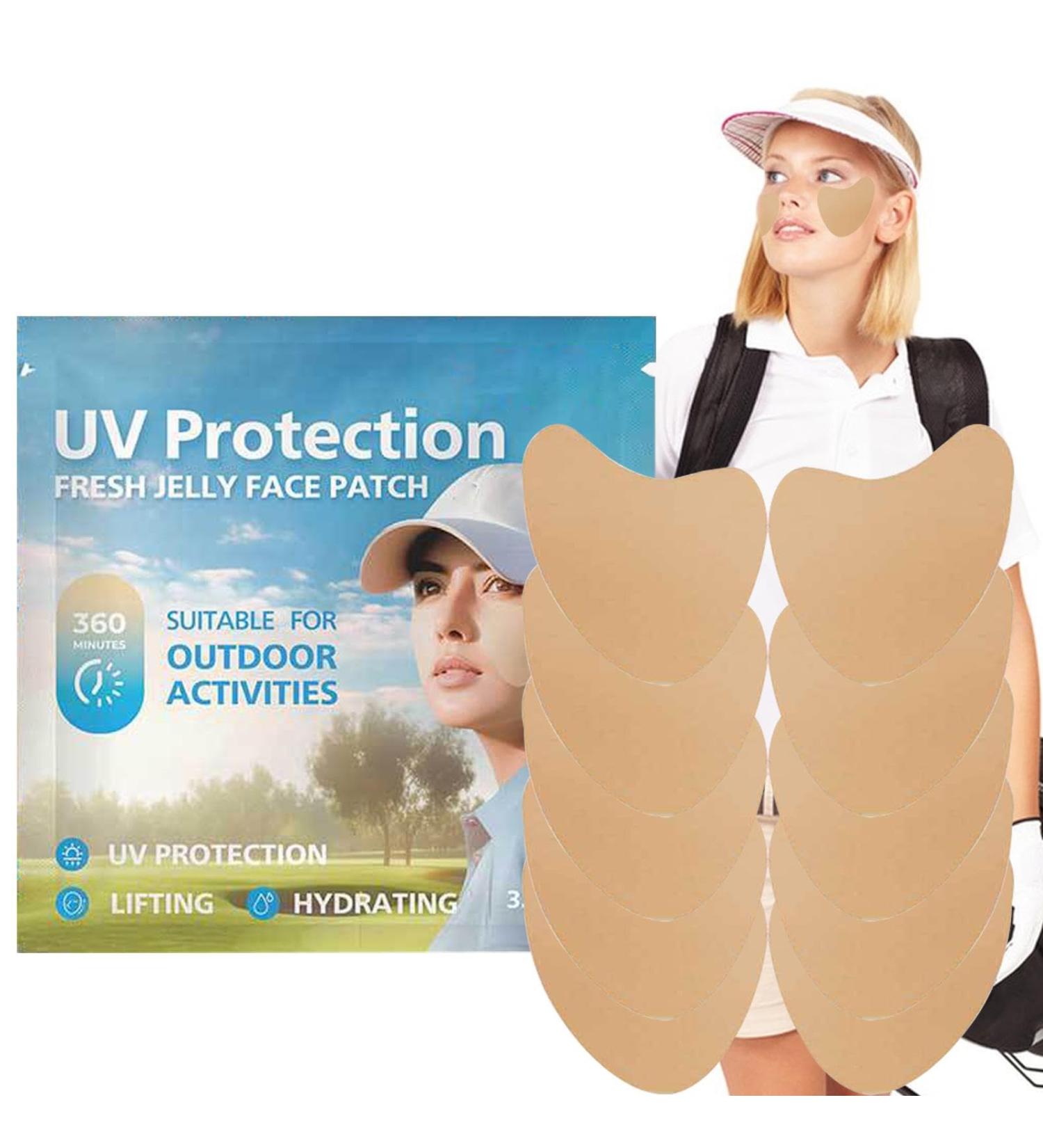Aibyks Golf Sun Face Patch Golf Face Patch 5 Pairs UV Face Patches | Comfortable Facial Sunscreen Patch Portable Golf Patches for Sun Protection - Buy Online on GoSupps.com