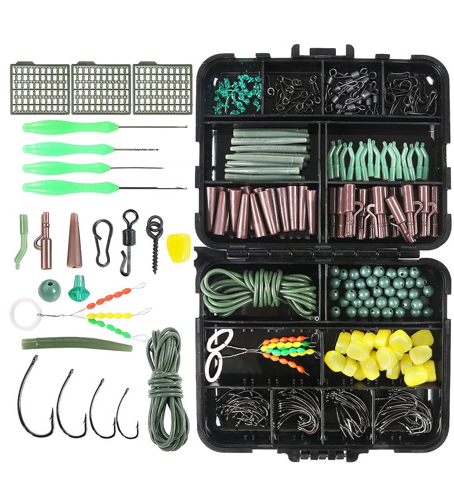 275-Piece Carp Fishing Accessories Set | Leader Clips Beads Tubes Swivels Bait Clips & Rigs - Premium Quality for International Shipping - Buy Online on GoSupps.com