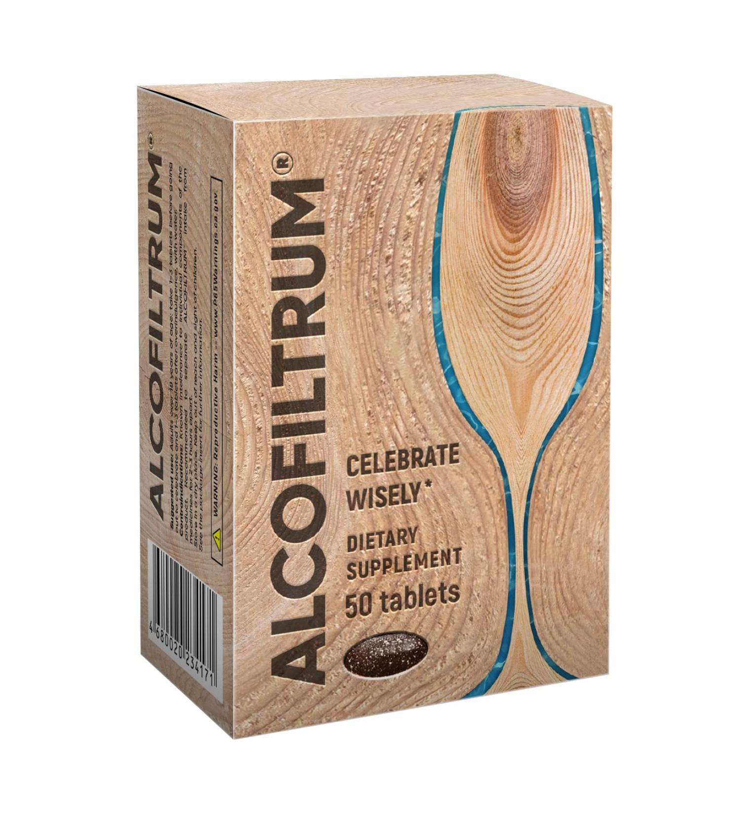 Alcofiltrum Detox Formula - DHM, MPCWF, Glycine, VIT B1 | 50 Caplets - Buy Online on GoSupps.com