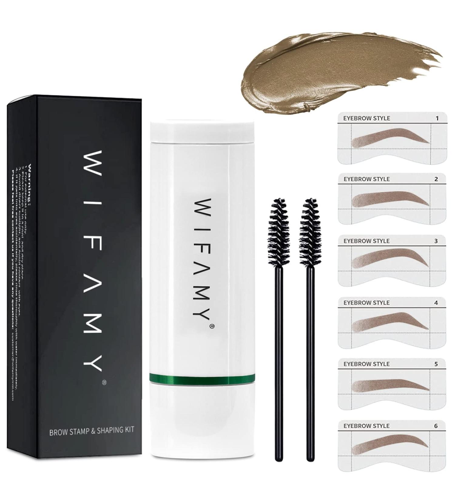 Eyebrow Stamp Stencil Kit - Light Brown Brow Stamp & Reusable Stencils for Fuller, Waterproof Brows - Buy Online on GoSupps.com