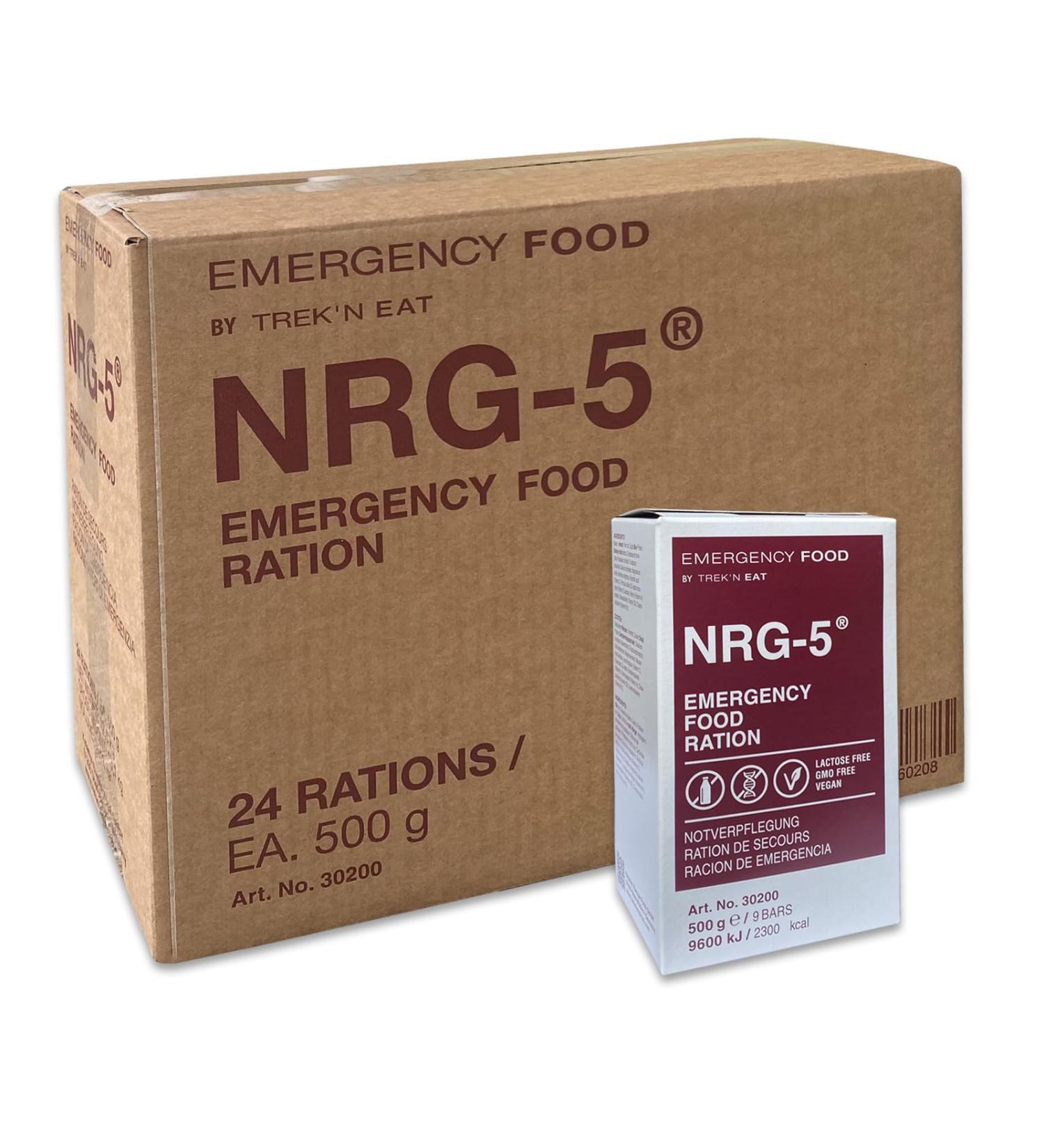 NRG-5 Energy Seal Outdoor Bar - 24-Day Emergency Food Supply for Survival | Long-Lasting Compact Nutrient-Rich - Buy Online on GoSupps.com