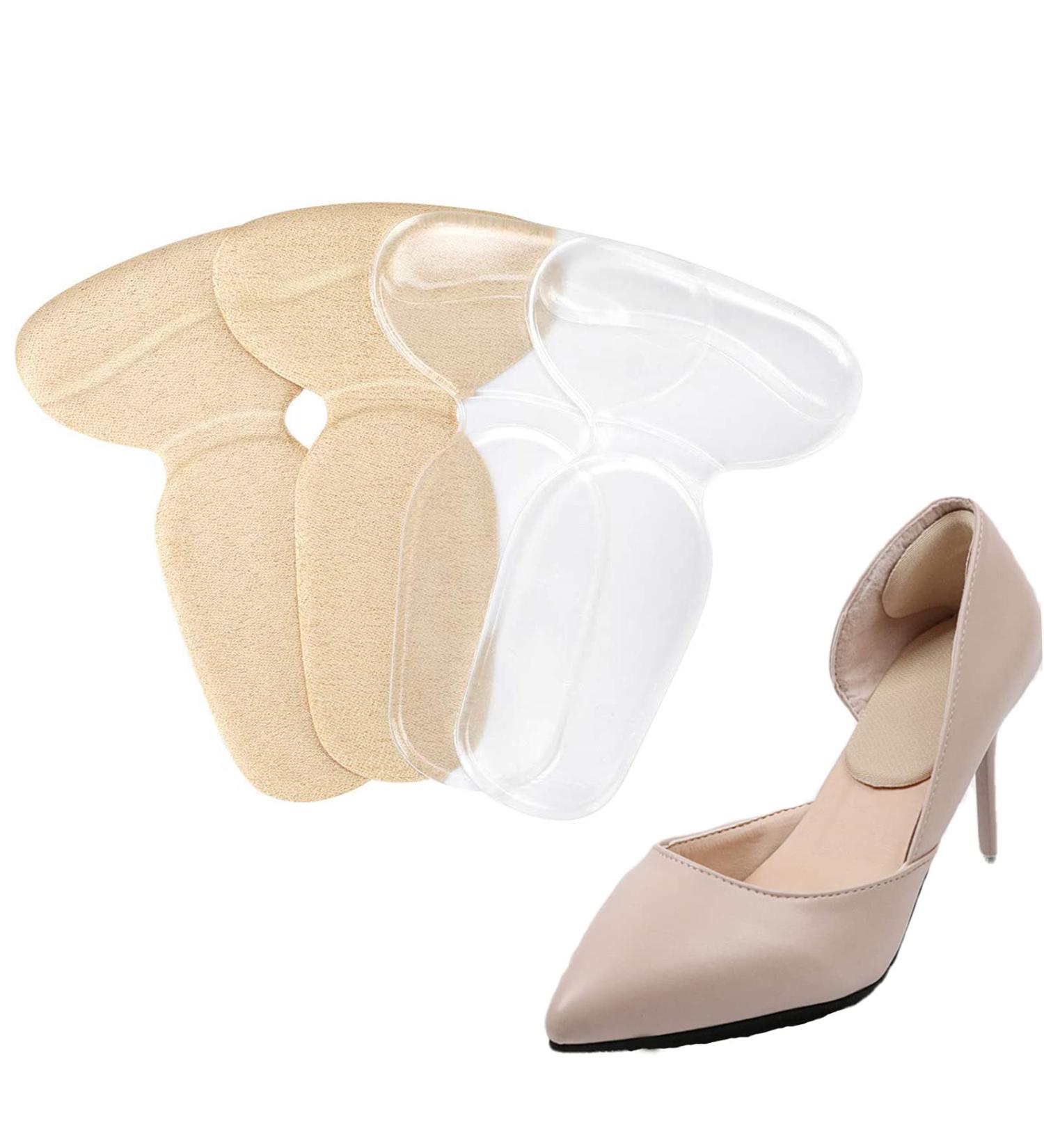 Haofy Heel Cushion Gel Holders - 2 Pairs of Self-Adhesive Silicone Inserts for Men & Women | Anti-Slip High Heel Pads & Grips for Comfort - Buy Online on GoSupps.com