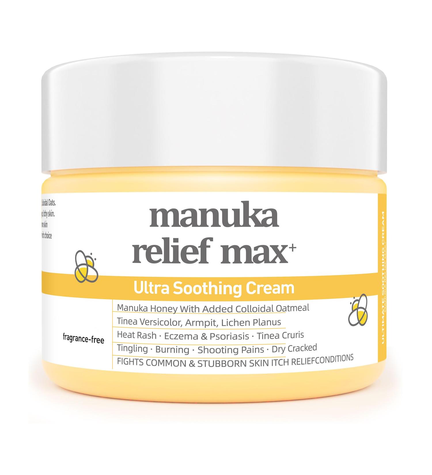 Max Strength Treat Organic Manuka Honey Lotion Cream - Soothing Moisturizer for Dry Skin Treat for Relief - Hand & Body Eczema Psoriasis Itch Gentle Plant Non-Irritating For Adults Kids Baby 4 Fl Oz (Pack of 2) - Buy Online on GoSupps.com