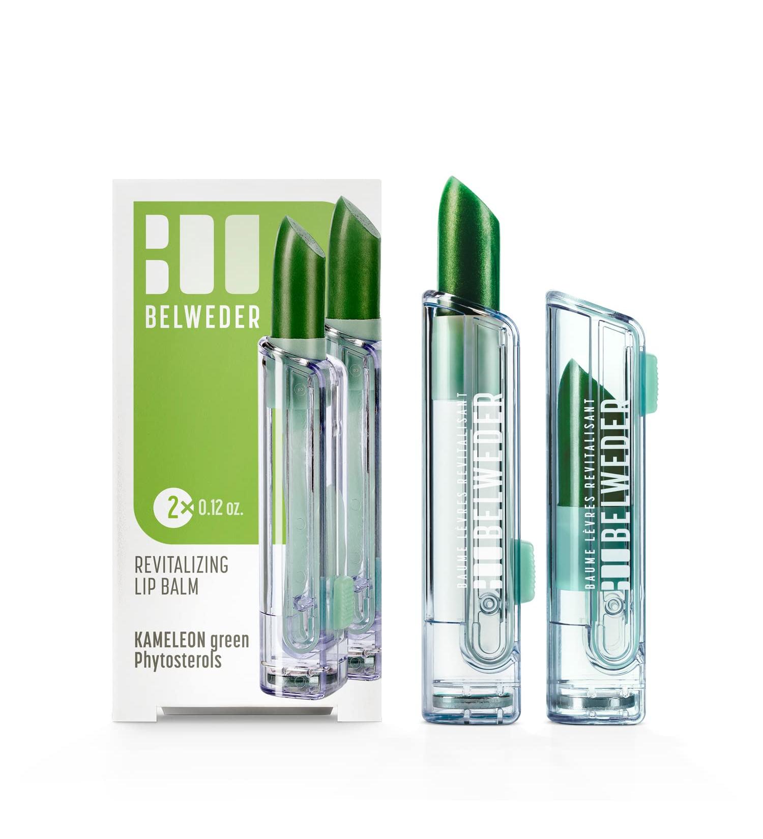 Belweder Revitalizing Lip Balm with Phytosterols - Protective Moisturizing Calming - Green Kam l on Balm (2 x 3.5g) - International Shipping Available - Buy Online on GoSupps.com