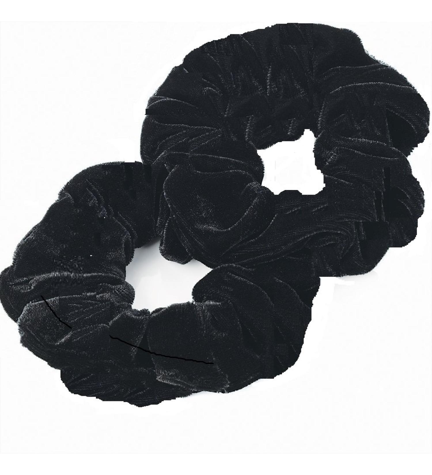 AADYA PAIR OF EXTRA LARGE (15CM) VELVET HAIR SCRUNCHIES ELASTIC SCRUNCHY HAIR BOBBLES (BLACK) - Buy Online on GoSupps.com