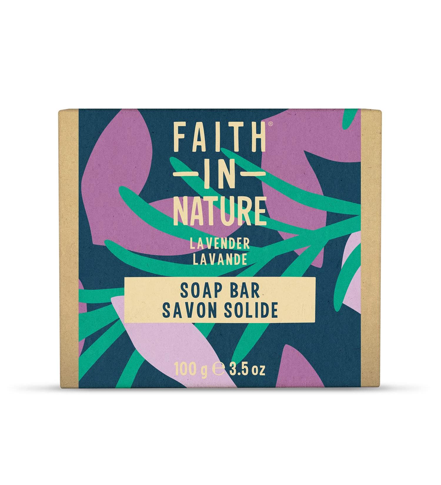  FAITH IN NATURE Faith in Nature Natural Lavender Soap Vegan & Animal Free SLS & Paraben Free 100g - Buy Online on GoSupps.com