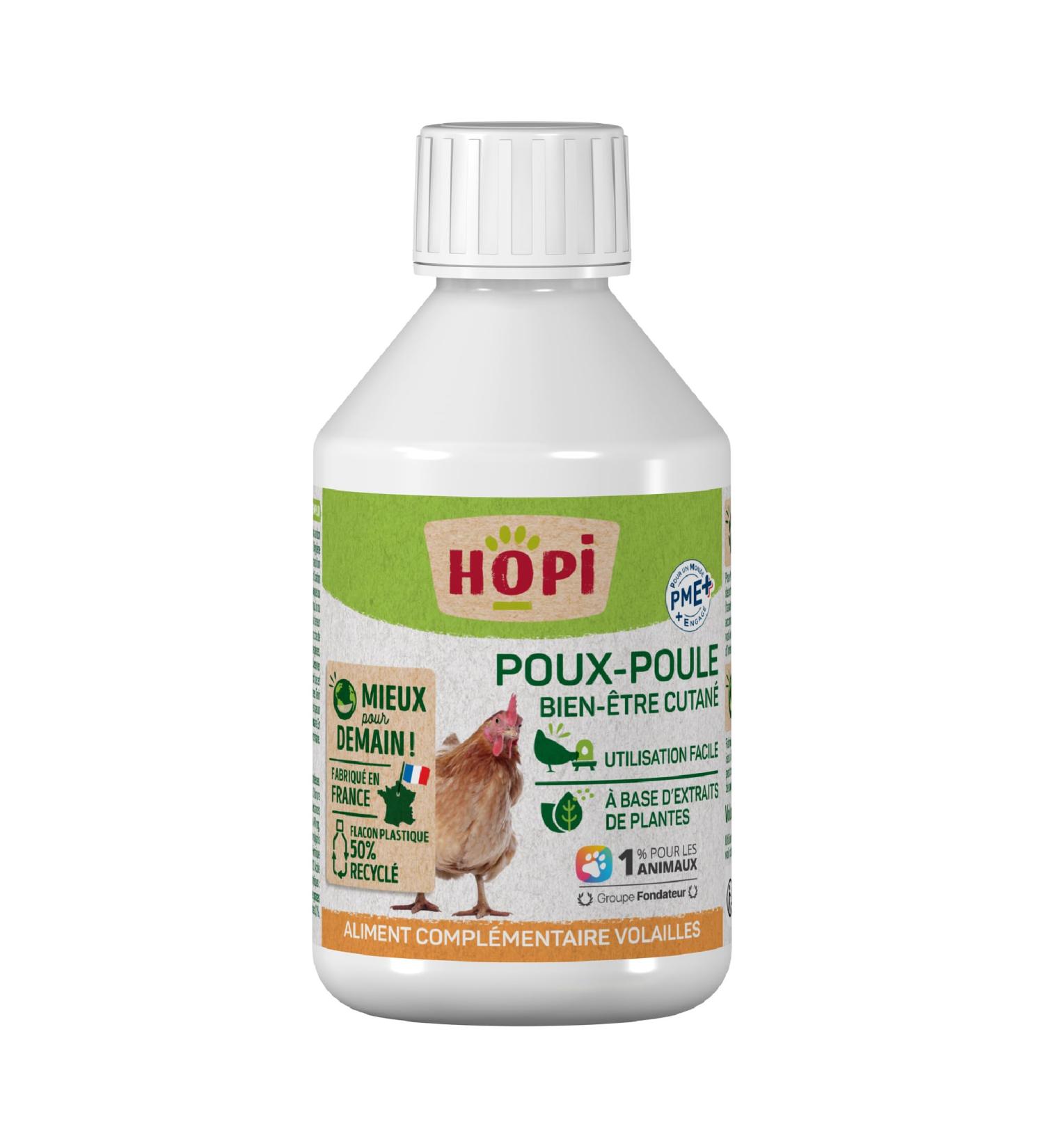 HOPI Poultry Lice 250 ML - Fight against Red Lice Infestation for Poultry - Consumable Eggs During Treatment - Based on Ext - Buy Online on GoSupps.com