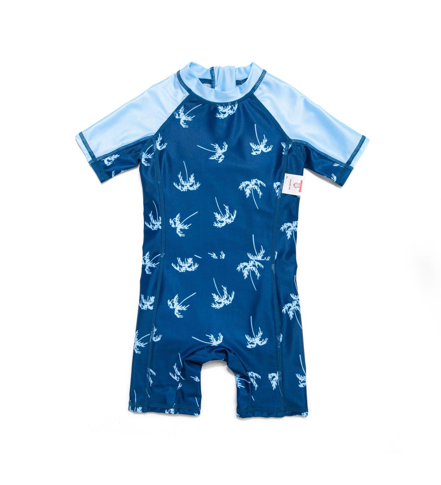 BONVERANO Baby Boy All-in-one Sunsuit/Swimsuit | UPF 50+ Sun Protection | Coconut Tree Design | 12-18 Months - Buy Online on GoSupps.com
