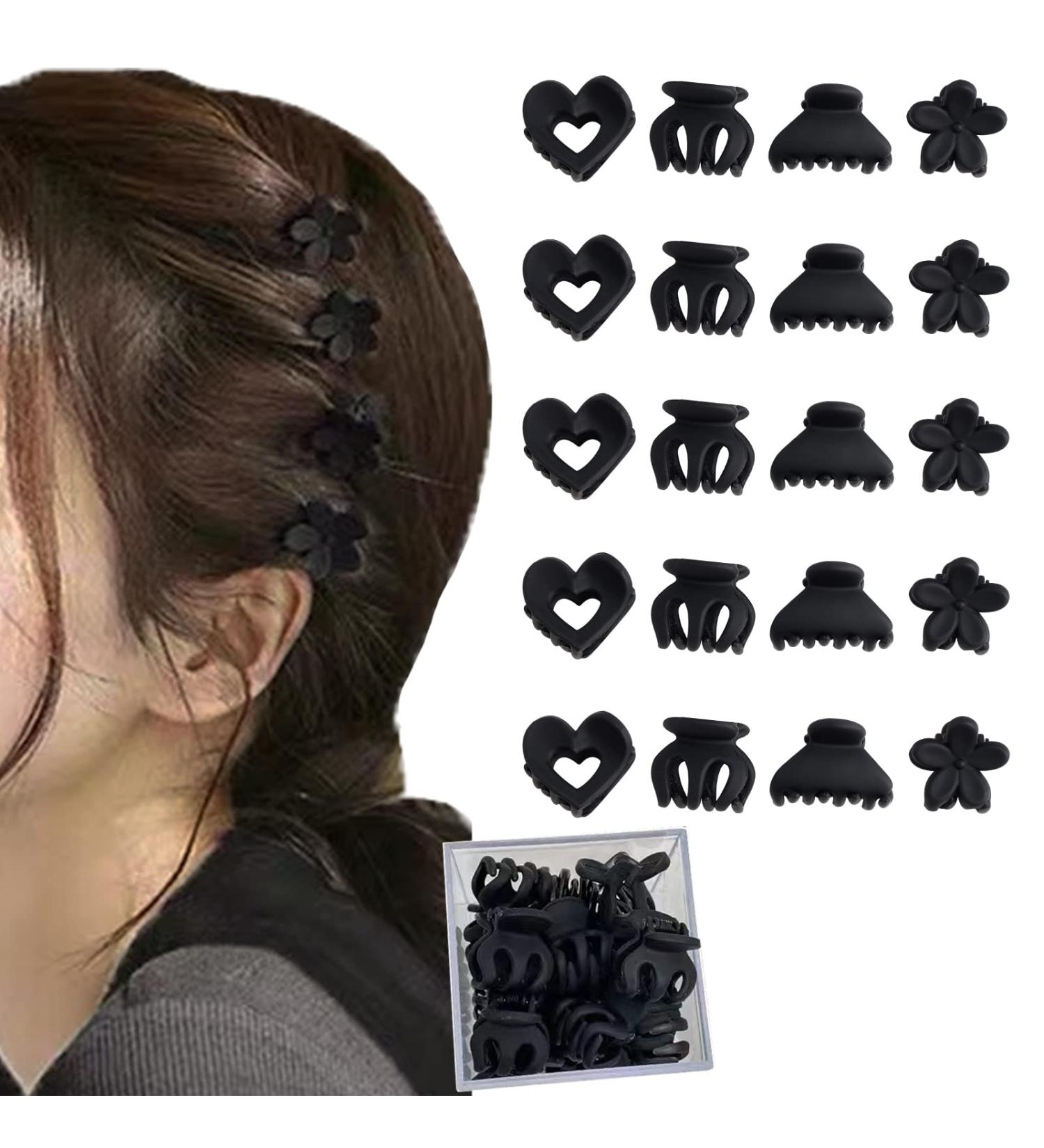 FRDTLUTHW Small Flower Hair Claw Clips Black 20 Pack - Mini Hair Clips for Women and Girls - Buy Online on GoSupps.com