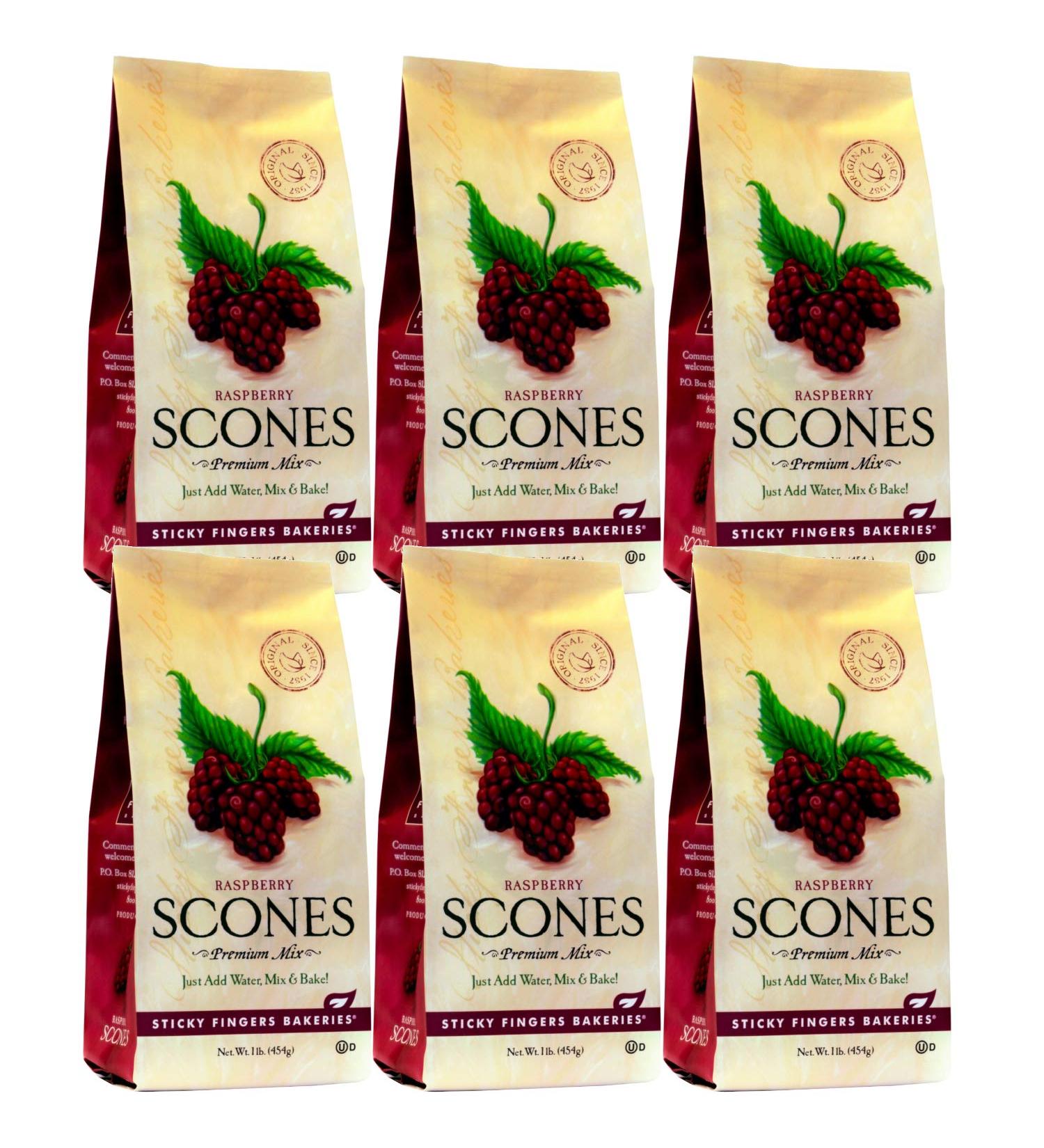 English Scone Mix with Raspberry by Sticky Fingers Bakeries â Easy to Make English Scones Fresh Baked  Makes 12 Scones (6pk) 1 Pound (Pack of 6) - Buy Online on GoSupps.com