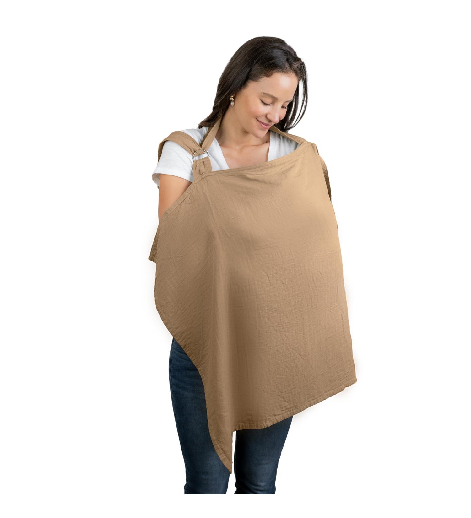 Comfy Cubs Cedar Muslin Nursing Cover - Soft & Breathable Cotton Breastfeeding Apron for Mom - Buy Online on GoSupps.com