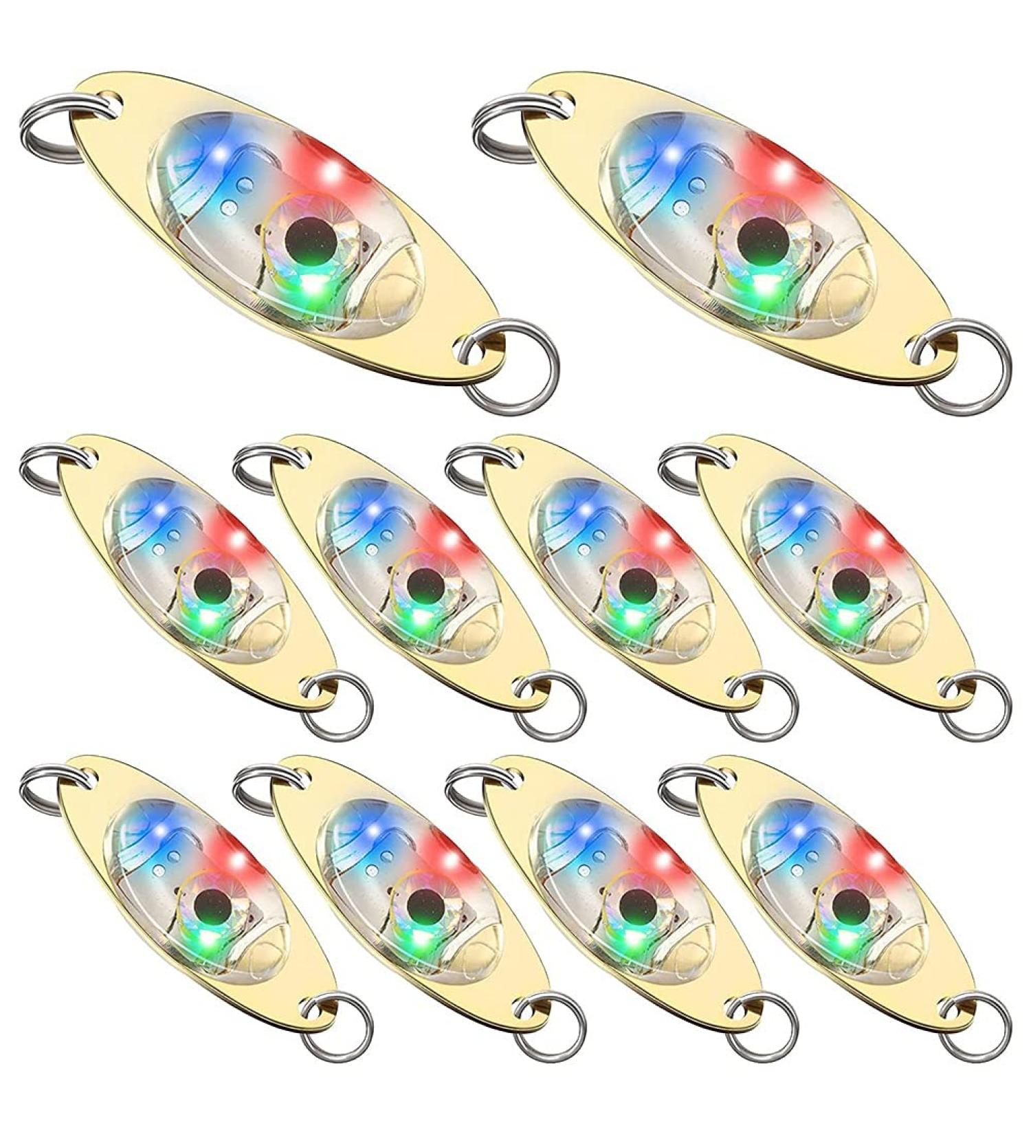 OUHUAN 10pcs LED Fishing Lure - Underwater Blinker Halibut Flasher for Trolling & Deep Drop Fishing Light - International Shipping Available - Buy Online on GoSupps.com
